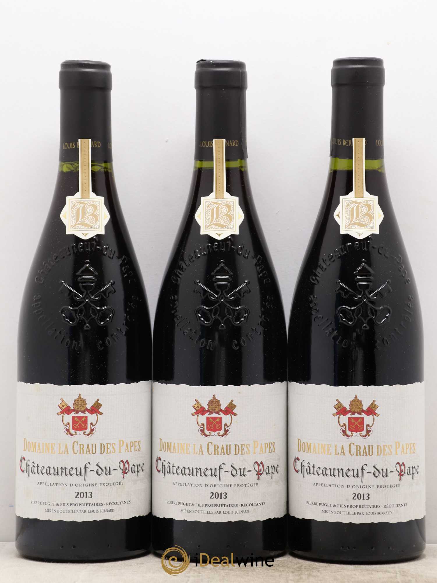 Châteauneuf-du-Pape Domaine La Crau des Papes Pierre Puget 2013 - Posten von 3 Flaschen - 0