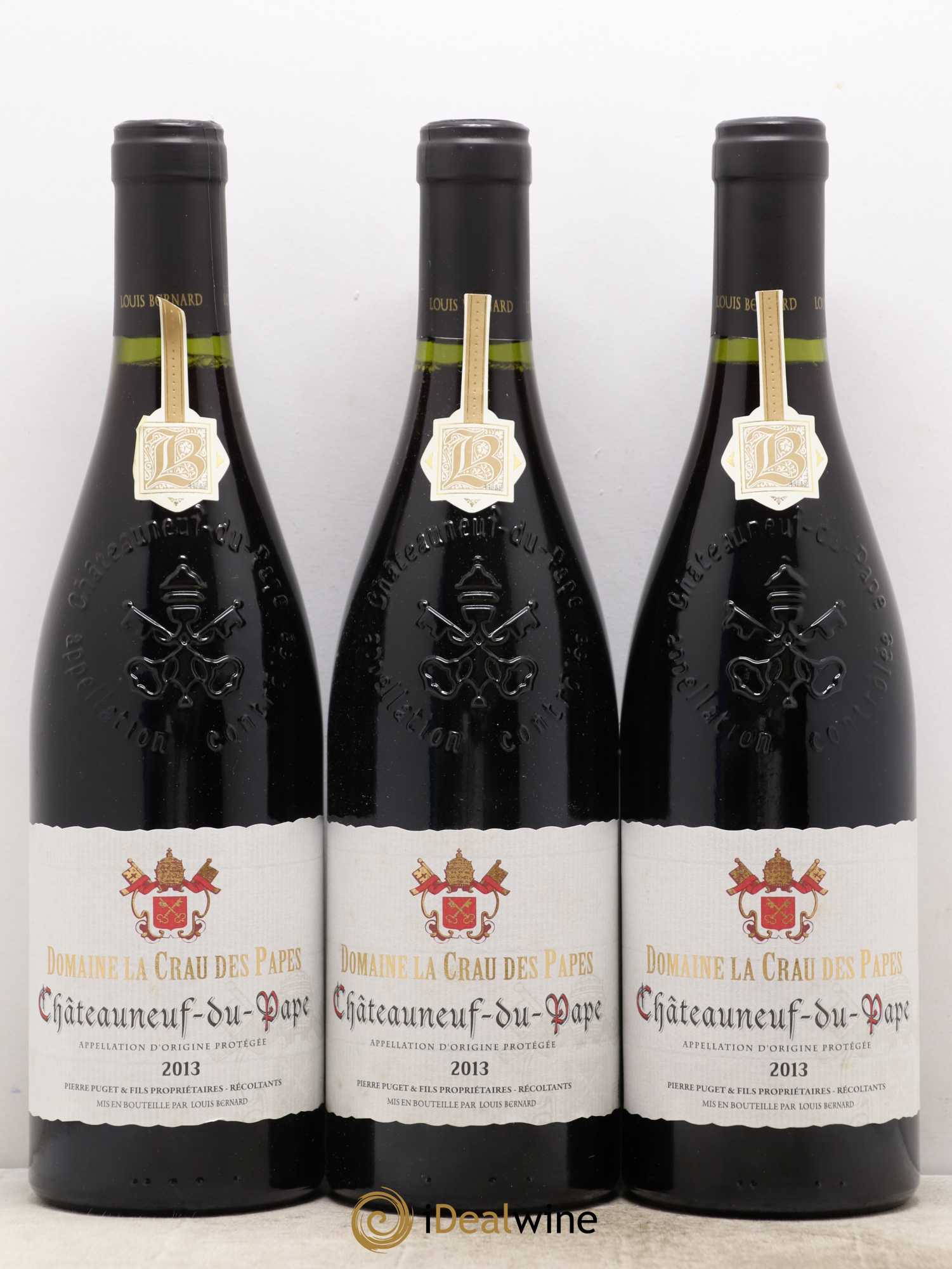 Châteauneuf-du-Pape Domaine La Crau des Papes Pierre Puget 2013 - Posten von 3 Flaschen - 0
