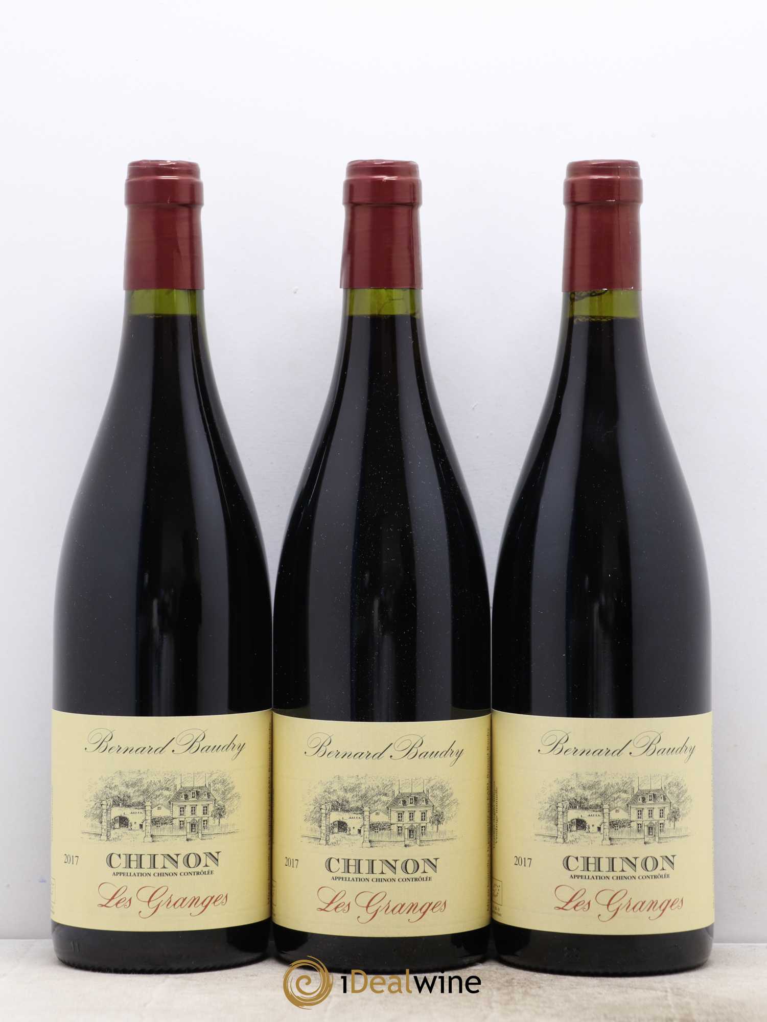 Chinon Les Granges Bernard Baudry (sans prix de réserve) 2017 - Lot de 3 bouteilles - 0