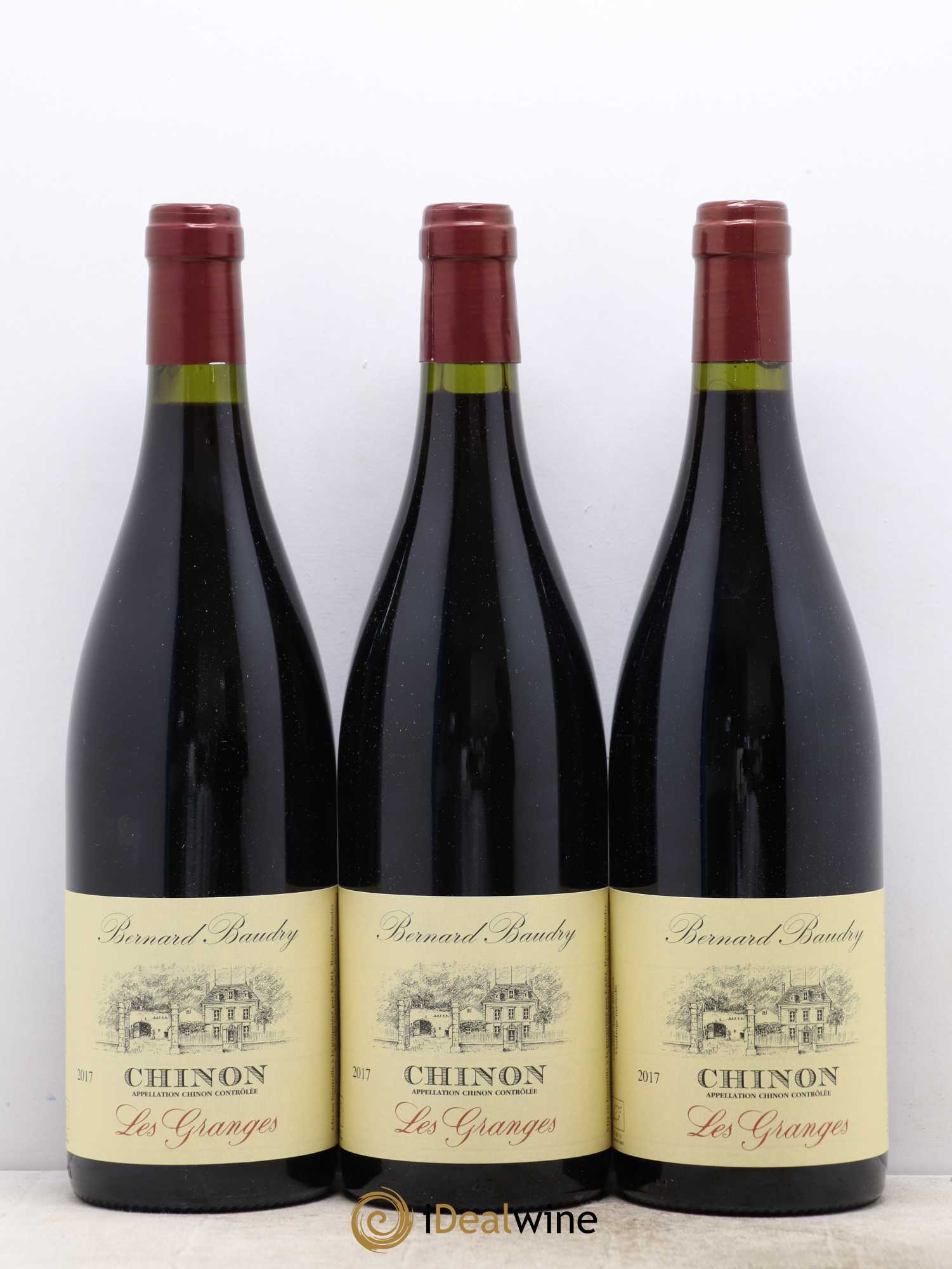 Chinon Les Granges Bernard Baudry (sans prix de réserve) 2017 - Lot de 3 bouteilles - 0