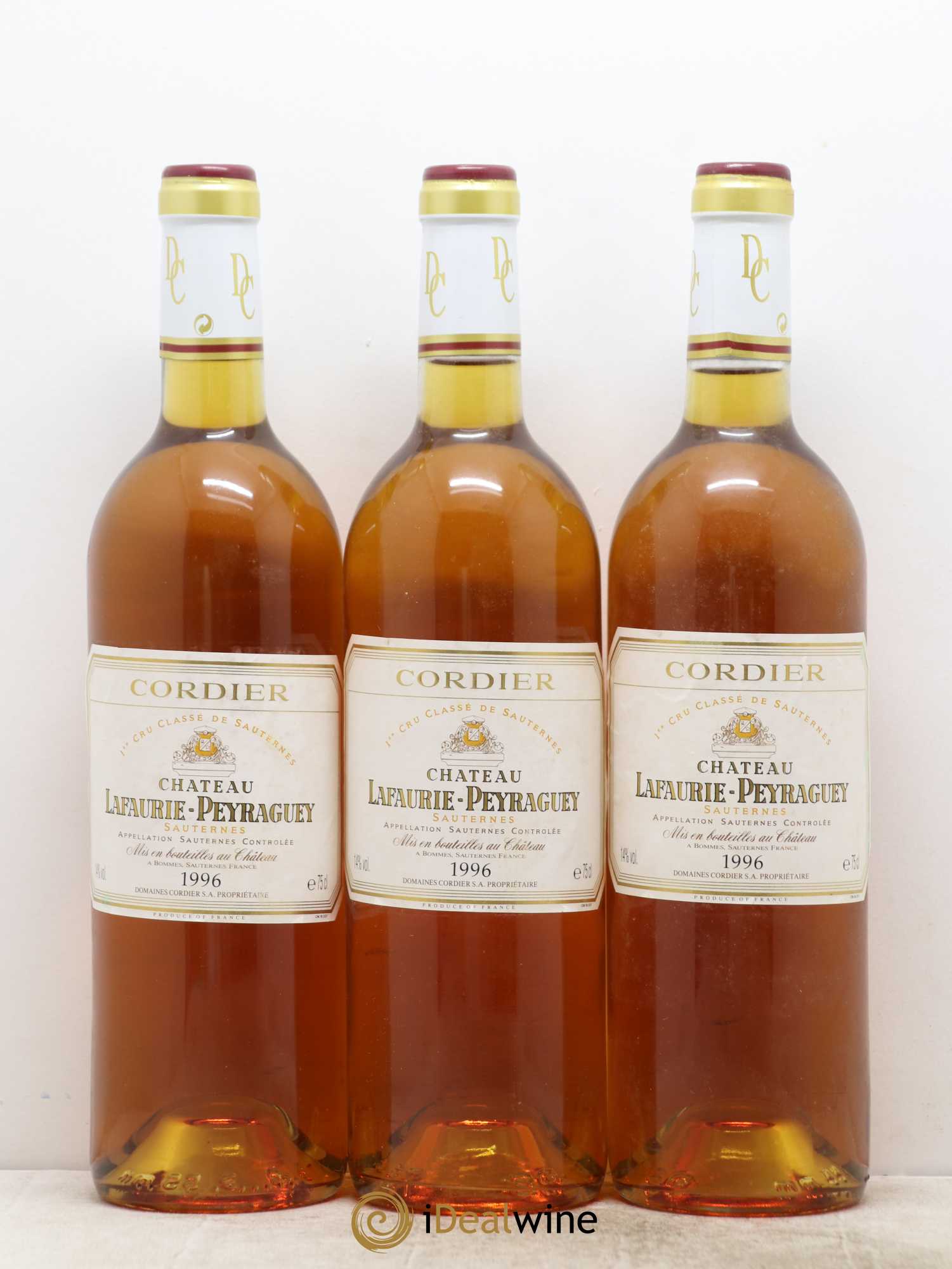 Château Lafaurie-Peyraguey 1er Grand Cru Classé 1996 - Lotto di 3 bottiglie - 0
