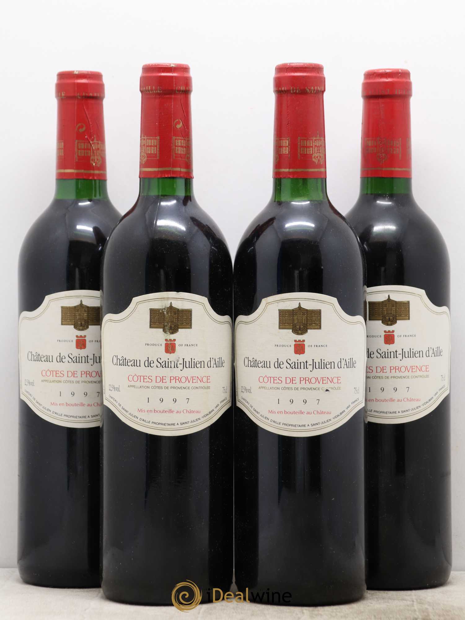 Côtes de Provence Château Saint Julien d'Aile 1997 - Lot de 4 bouteilles - 0