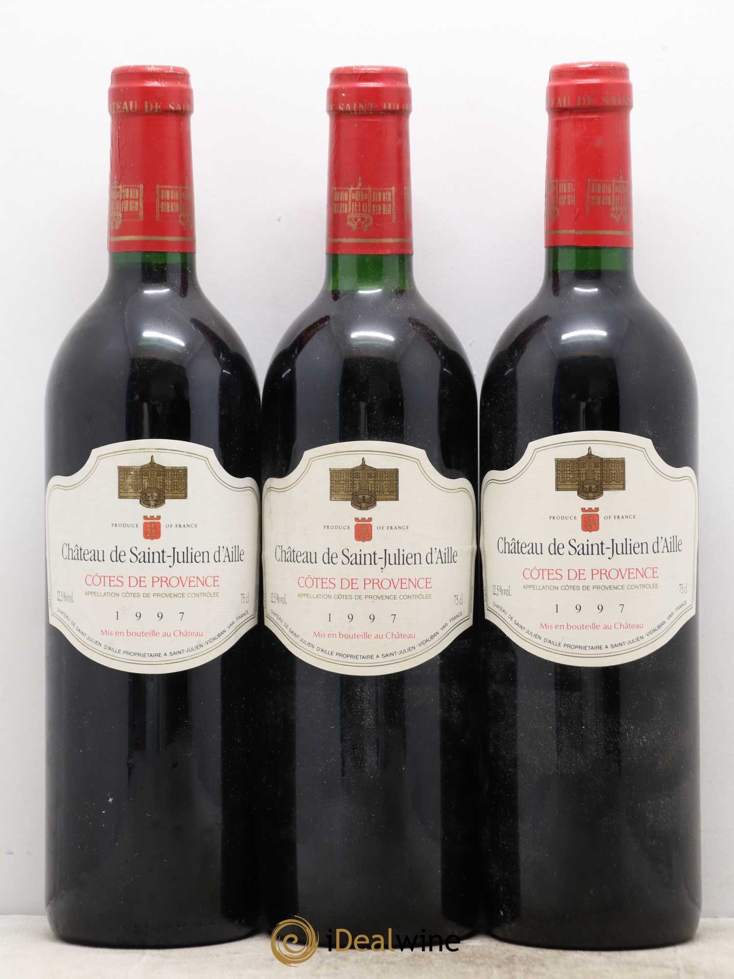 Côtes de Provence Château Saint Julien d'Aile 1997 - Lot de 3 bouteilles - 0