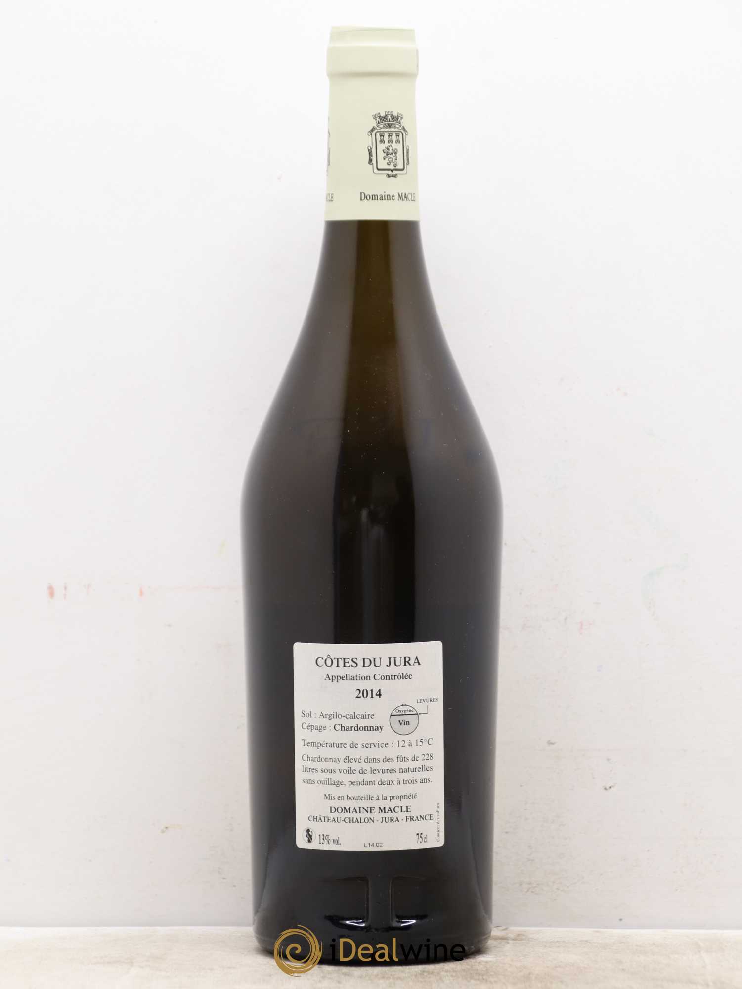 Côtes du Jura Chardonnay sous voile Jean Macle 2014 - Lot de 1 bouteille - 1