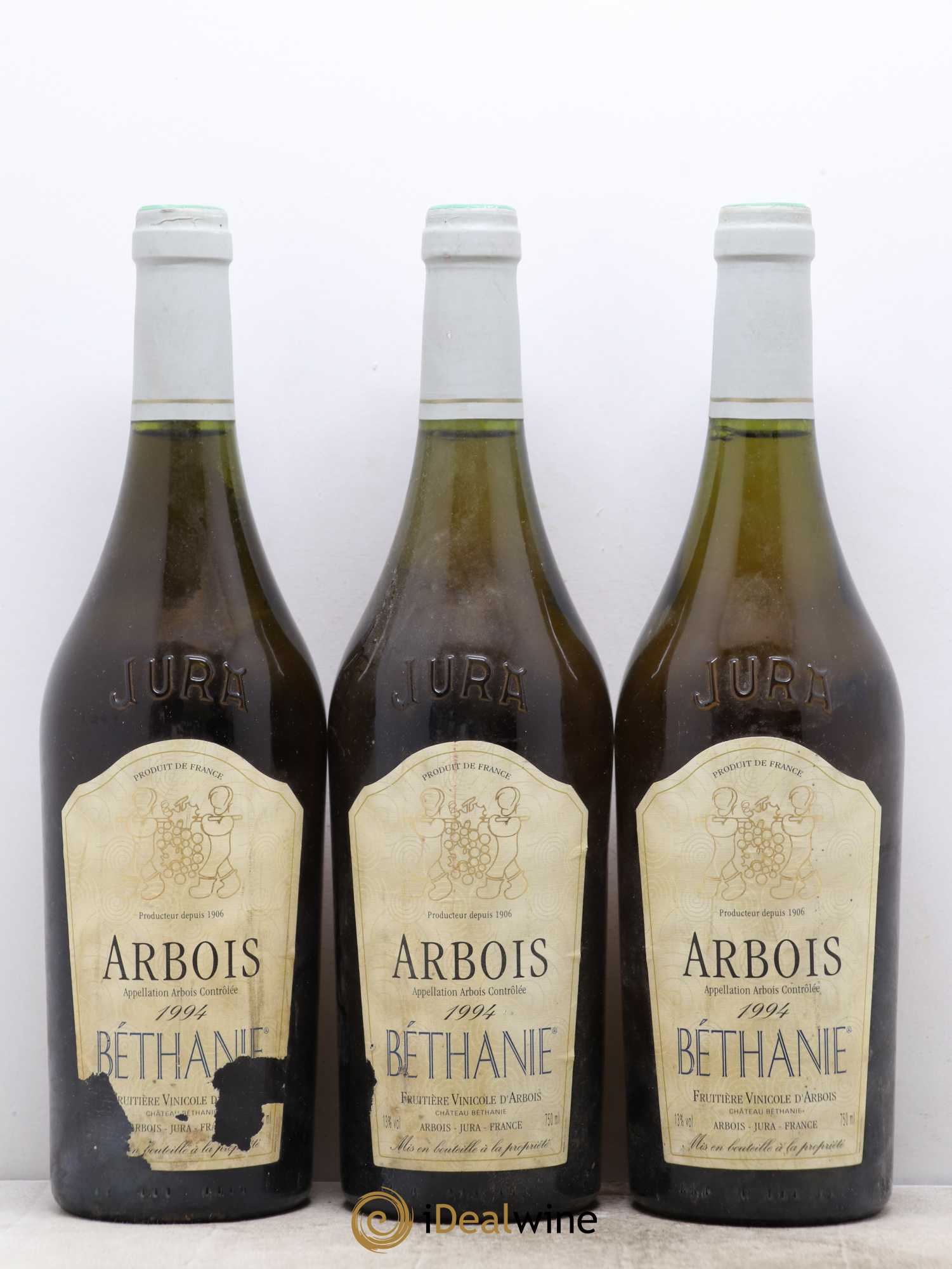 Arbois Fruitière Vinicole Béthanie (sans prix de réserve) 1994 - Posten von 3 Flaschen - 0