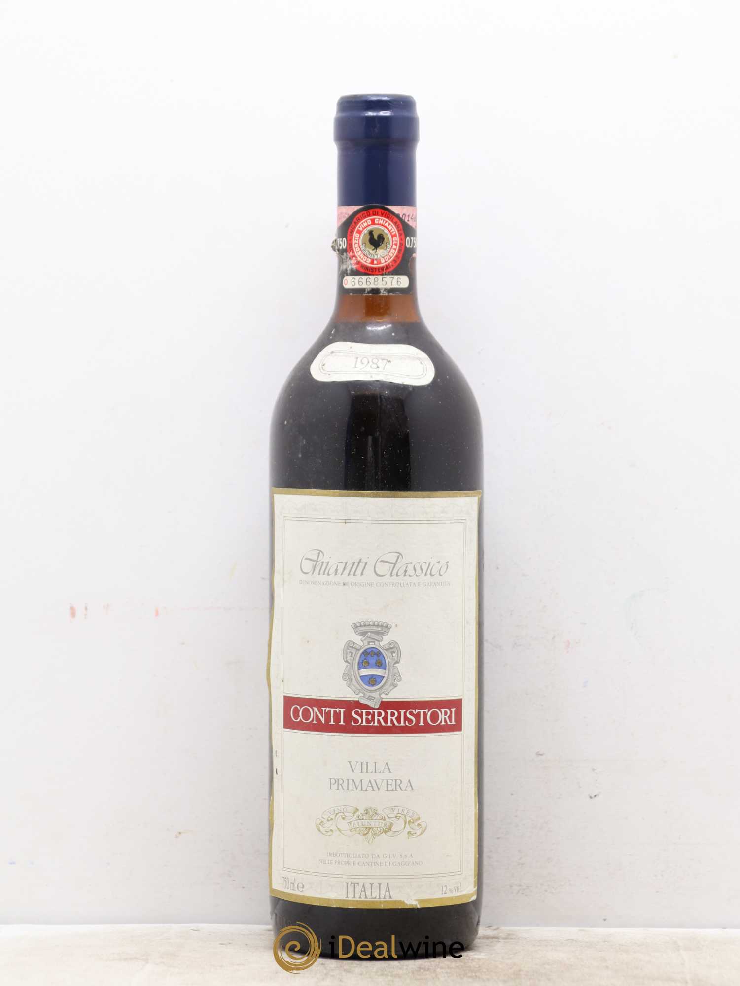 Chianti Classico DOCG Conti Serristori 1987 - Lotto di 1 bottiglia - 0