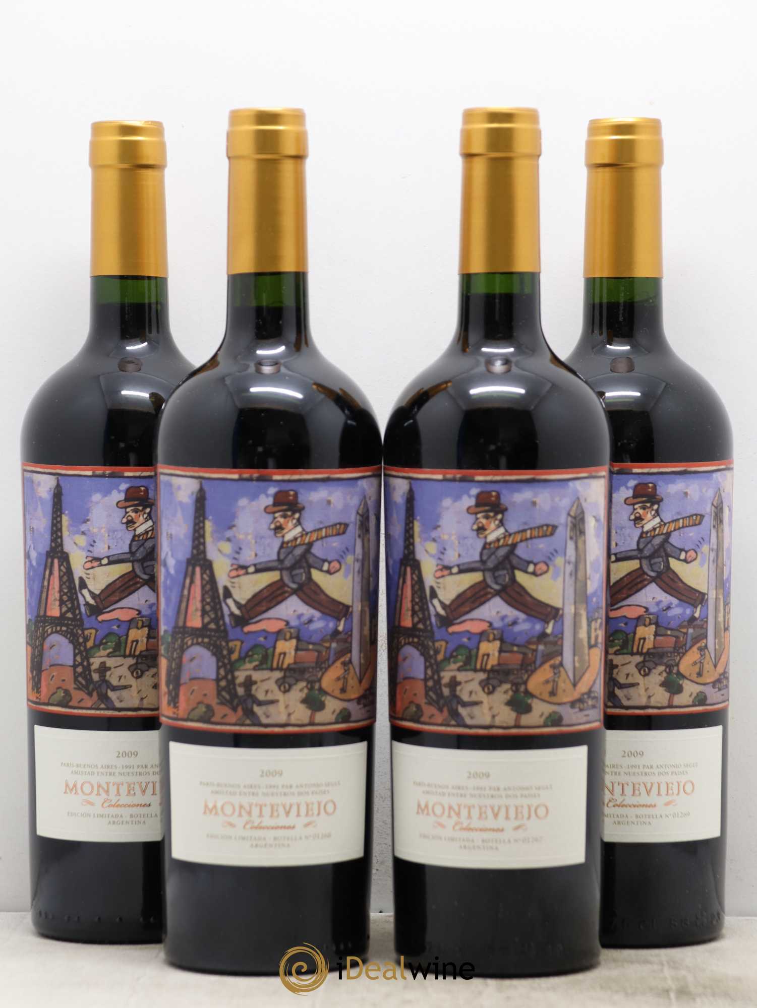 Mendoza Monteviejo Collecciones Segui Vale de Uco 2009 - Lot de 4 bouteilles - 0