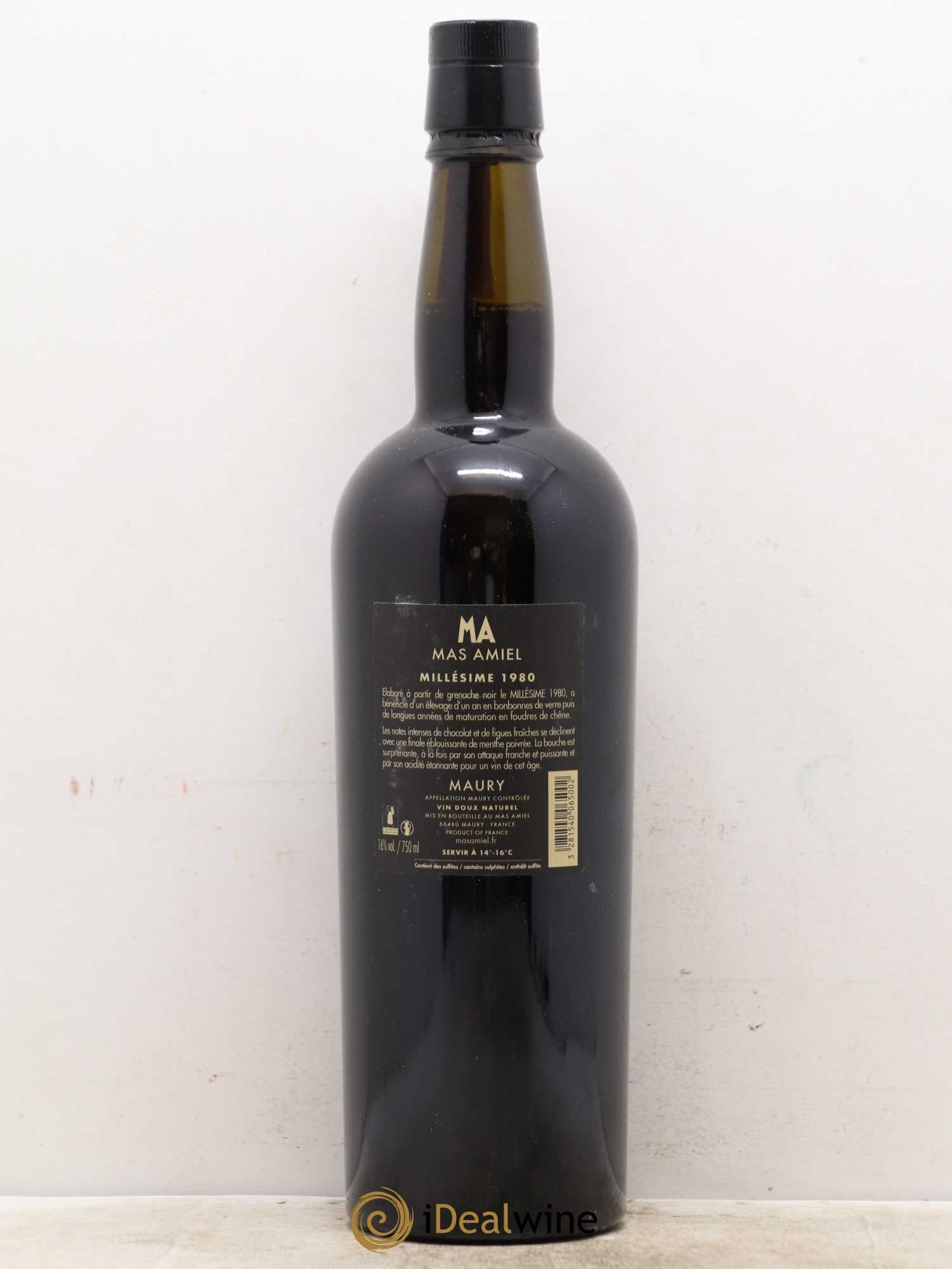 Maury Mas Amiel Vintage 1980 - Lot de 1 bouteille - 1