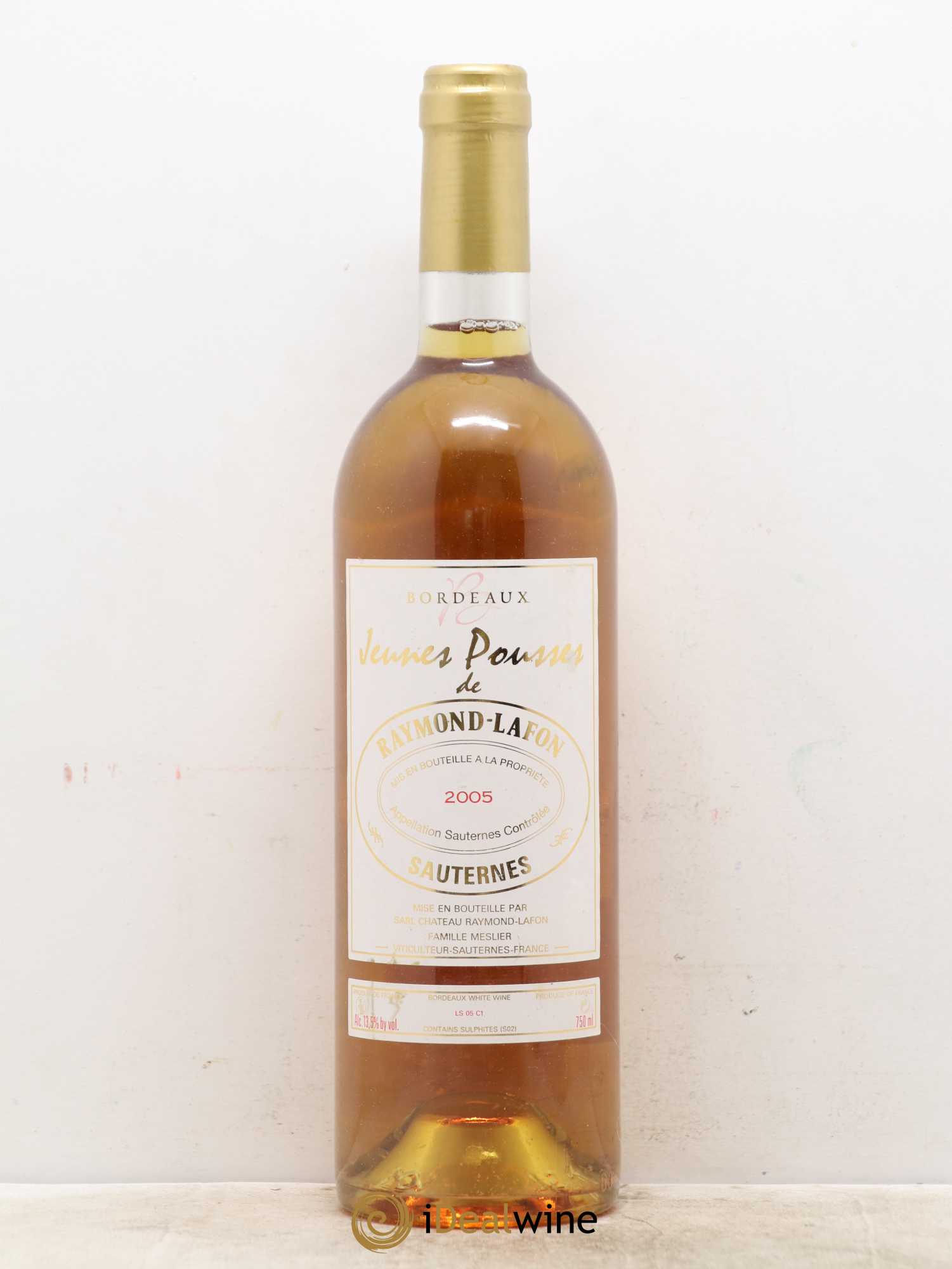Sauternes Jeunes Pousses de Raymon Lafon 2005 - Posten von 1 Flasche - 0