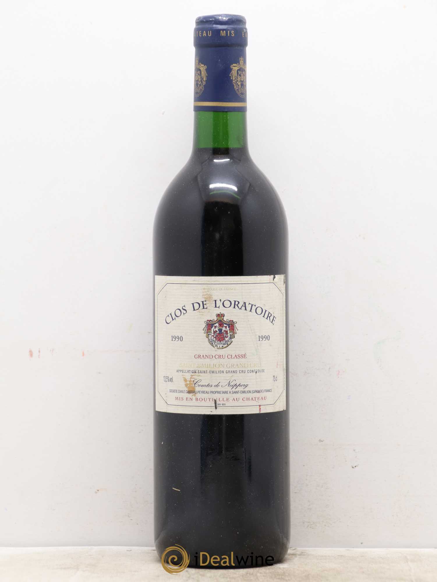 Clos de l'Oratoire Grand Cru Classé 1990 - Lot de 1 bouteille - 0