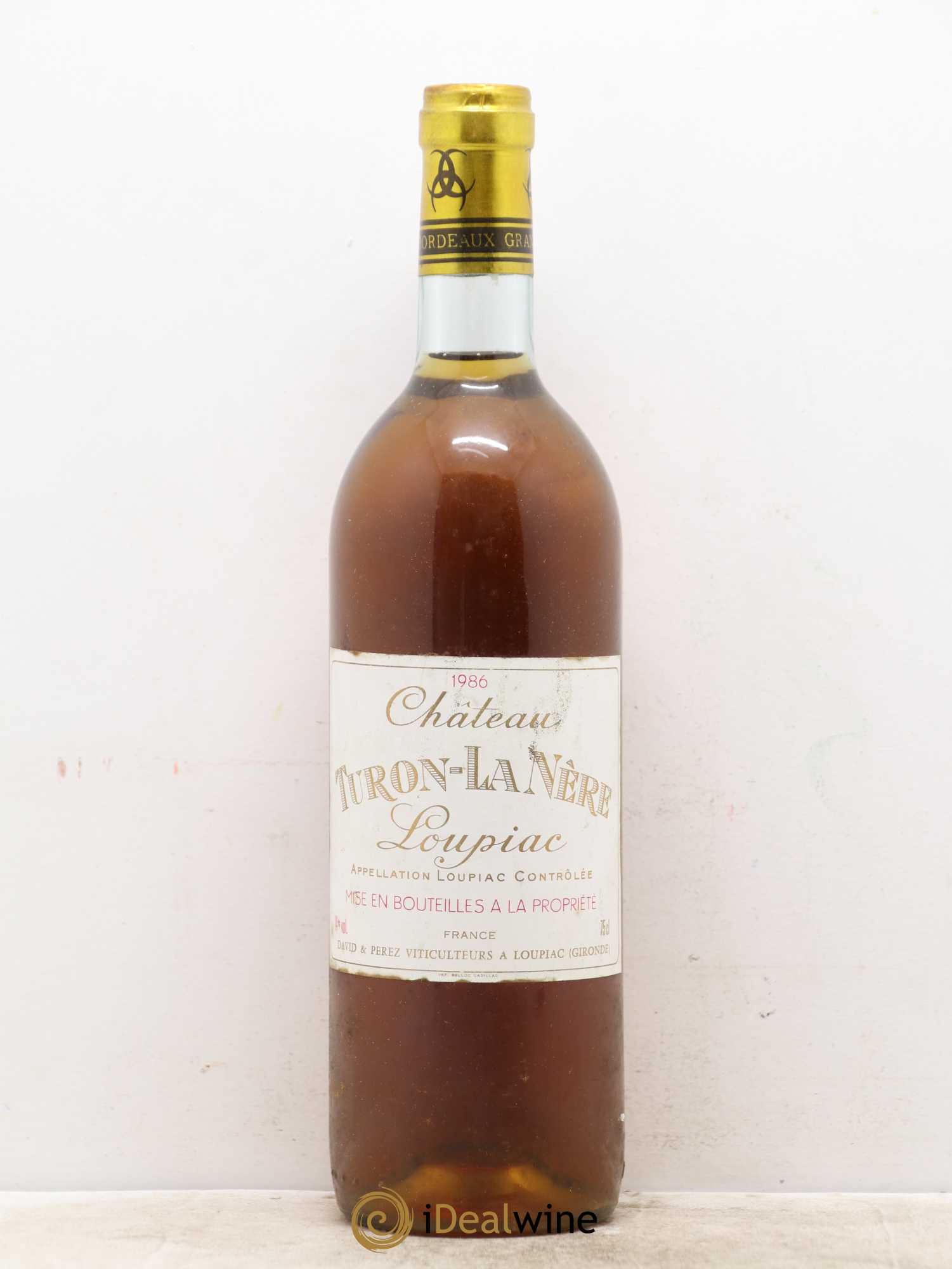 Loupiac Château Turon La Nere 1986 - Lotto di 1 bottiglia - 0