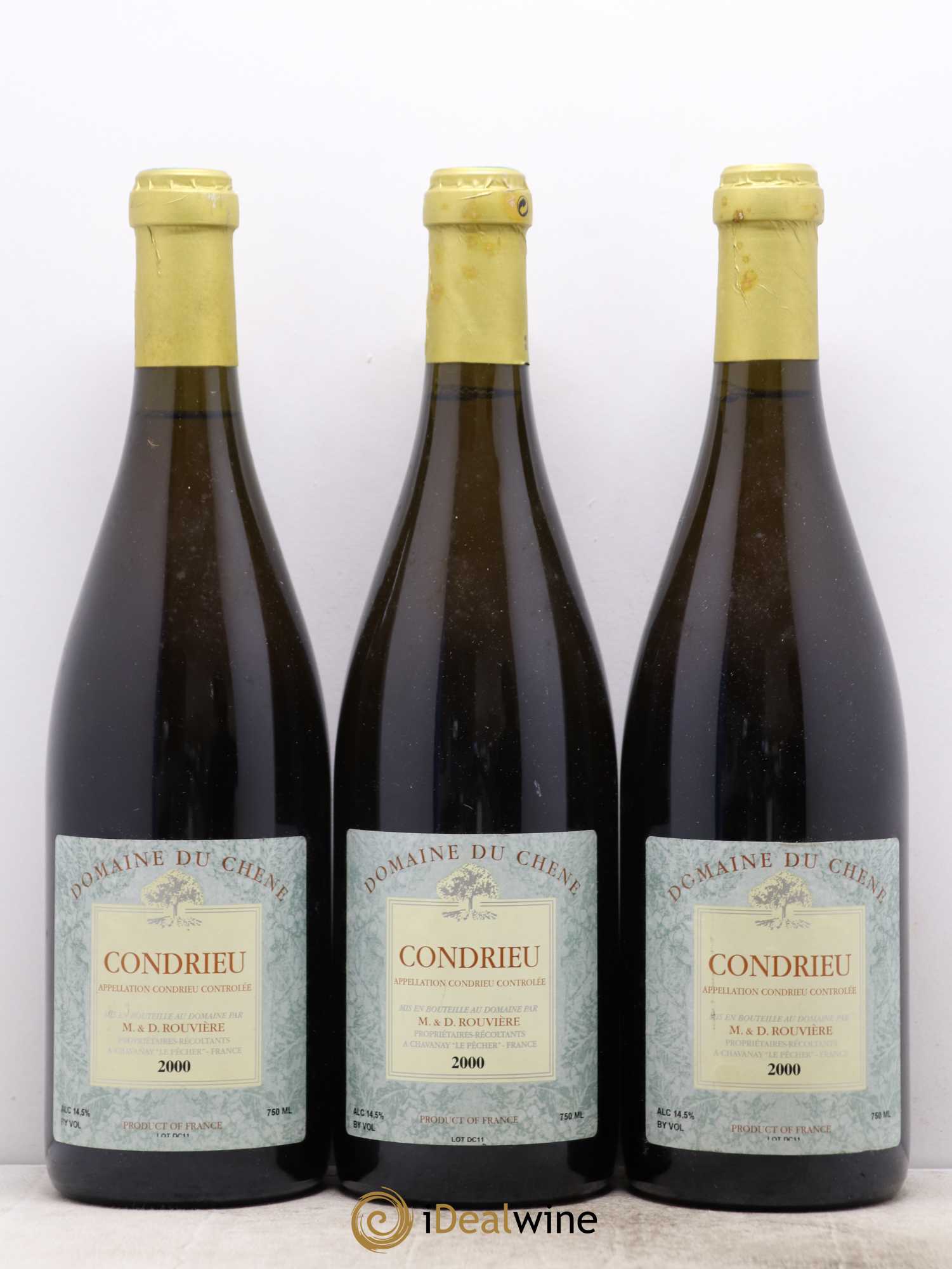 Condrieu Domaine du Chêne 2000 - Lot de 3 bouteilles - 0