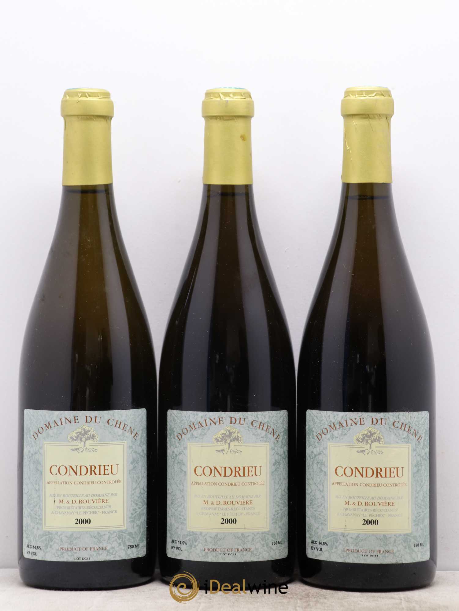 Condrieu Domaine du Chêne 2000 - Lot de 3 bouteilles - 0