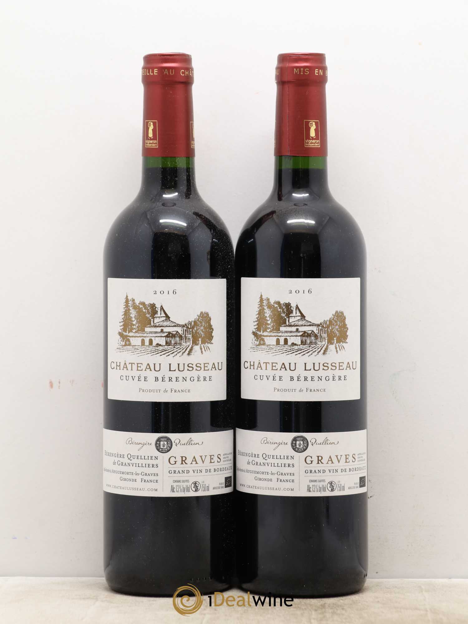 Graves Château Lusseau Cuvée Bérengère (sans prix de réserve) 2016 - Posten von 2 Flaschen - 0