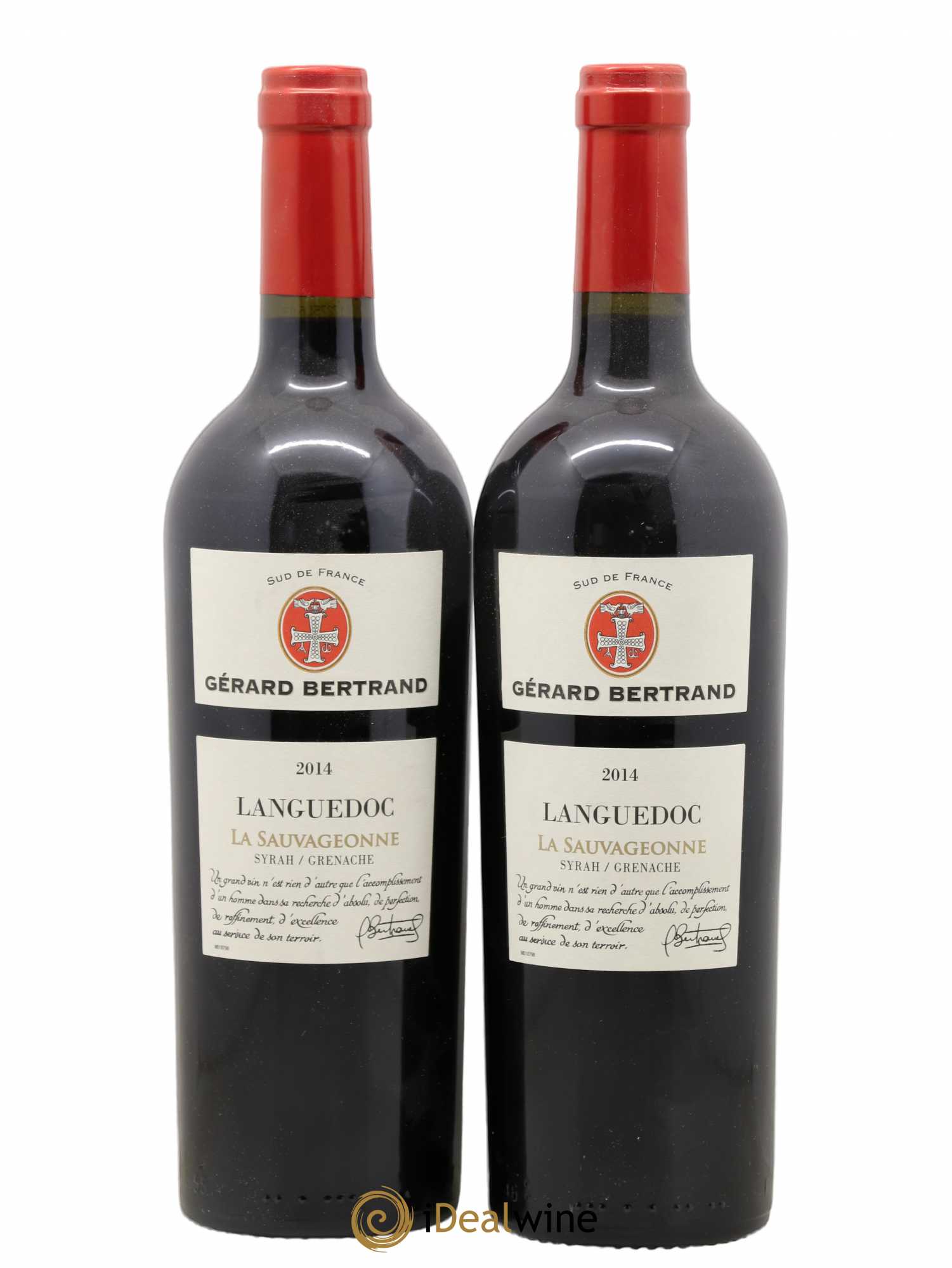 Languedoc Syrah - Grenache La Sauvageonne Gérard Bertrand 2014 - Posten von 2 Flaschen - 0