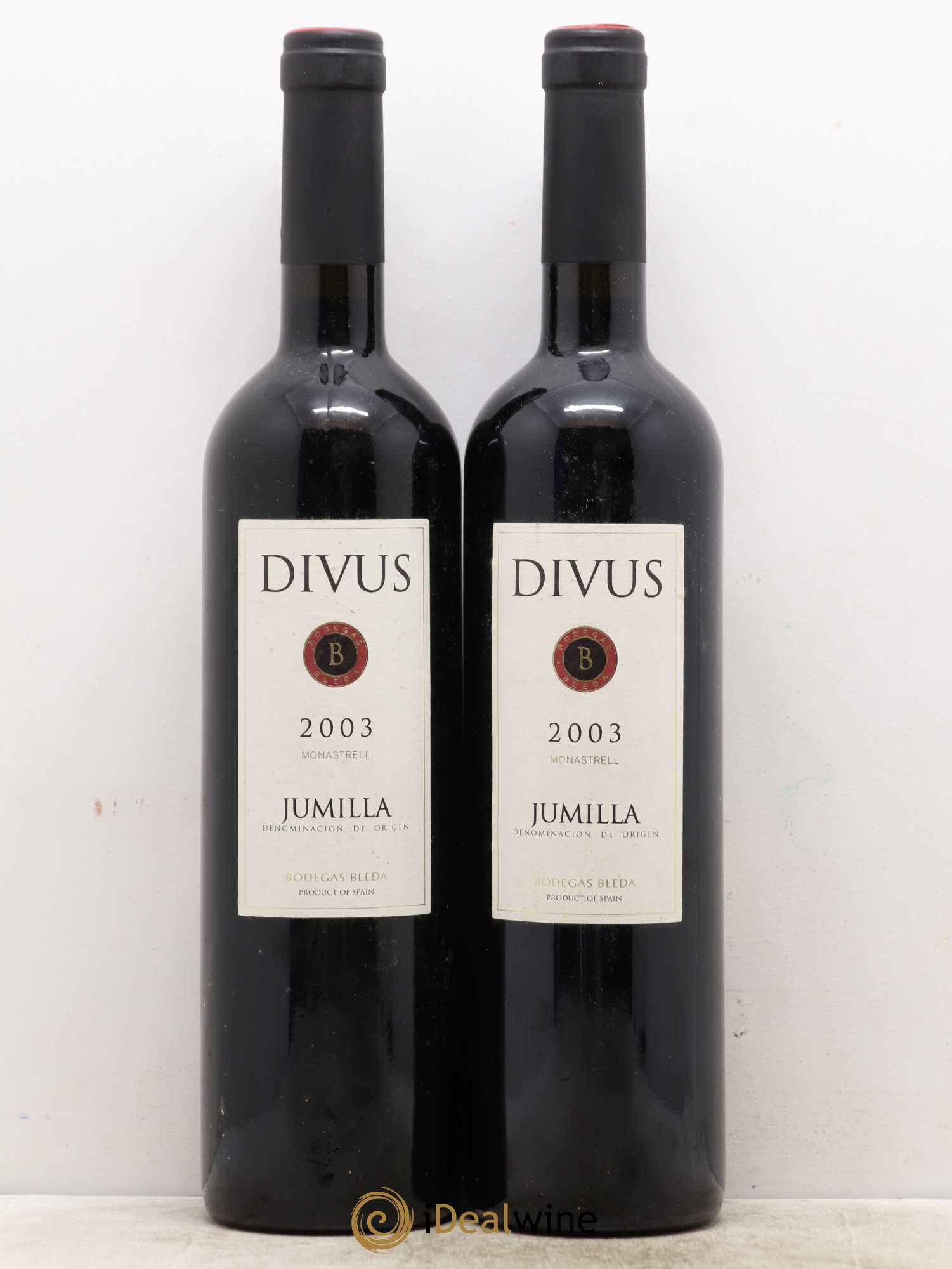 Jumilla Divus Bleda (sans prix de réserve) 2003 - Posten von 2 Flaschen - 0