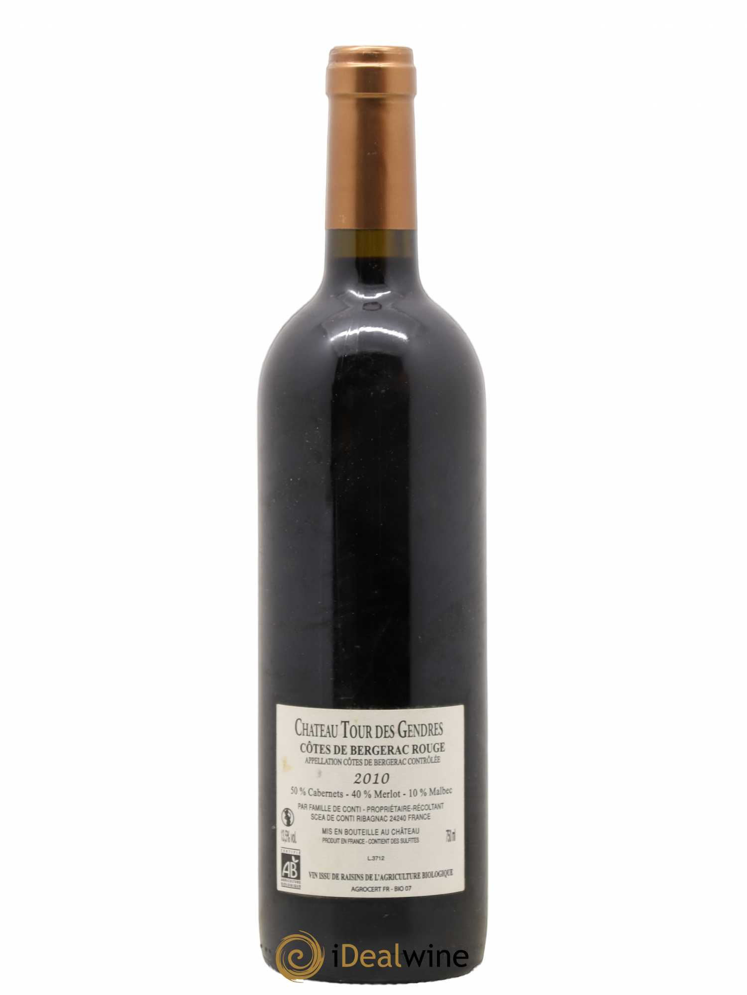 Côtes de Bergerac Château Tour des Gendres La Gloire de mon père Famille de Conti 2010 - Lot de 1 bouteille - 1