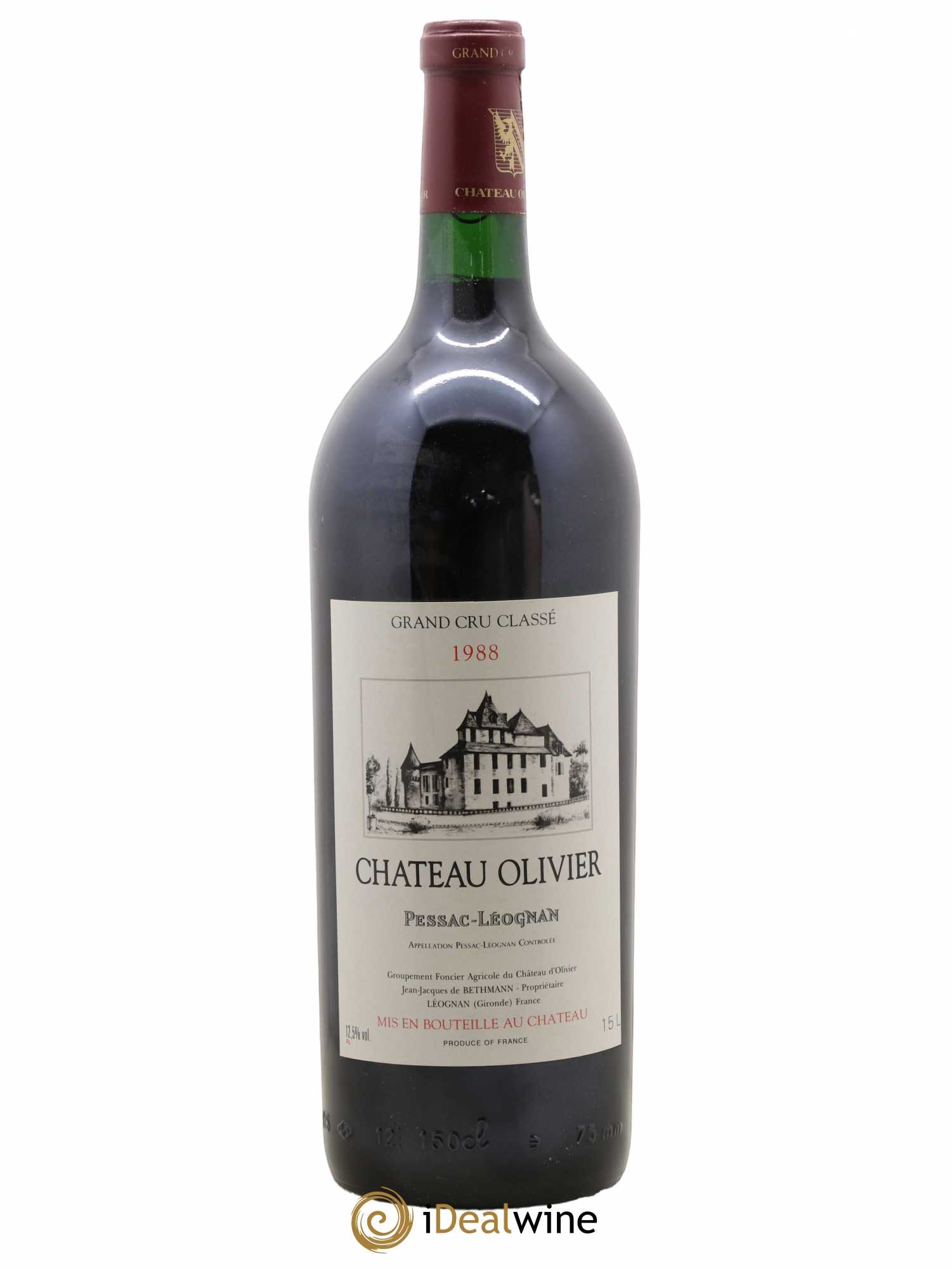 Château Olivier Cru Classé de Graves 1988 - Lot de 1 magnum - 0
