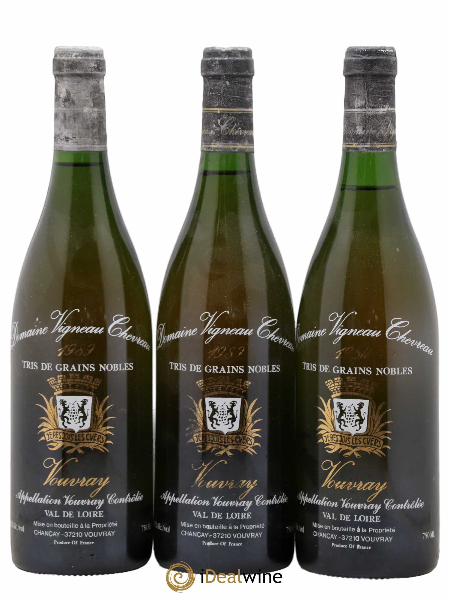 Vouvray Tris De Grains Nobles Domaine Vigneau Chevreau 1989 - Lotto di 3 bottiglie - 0