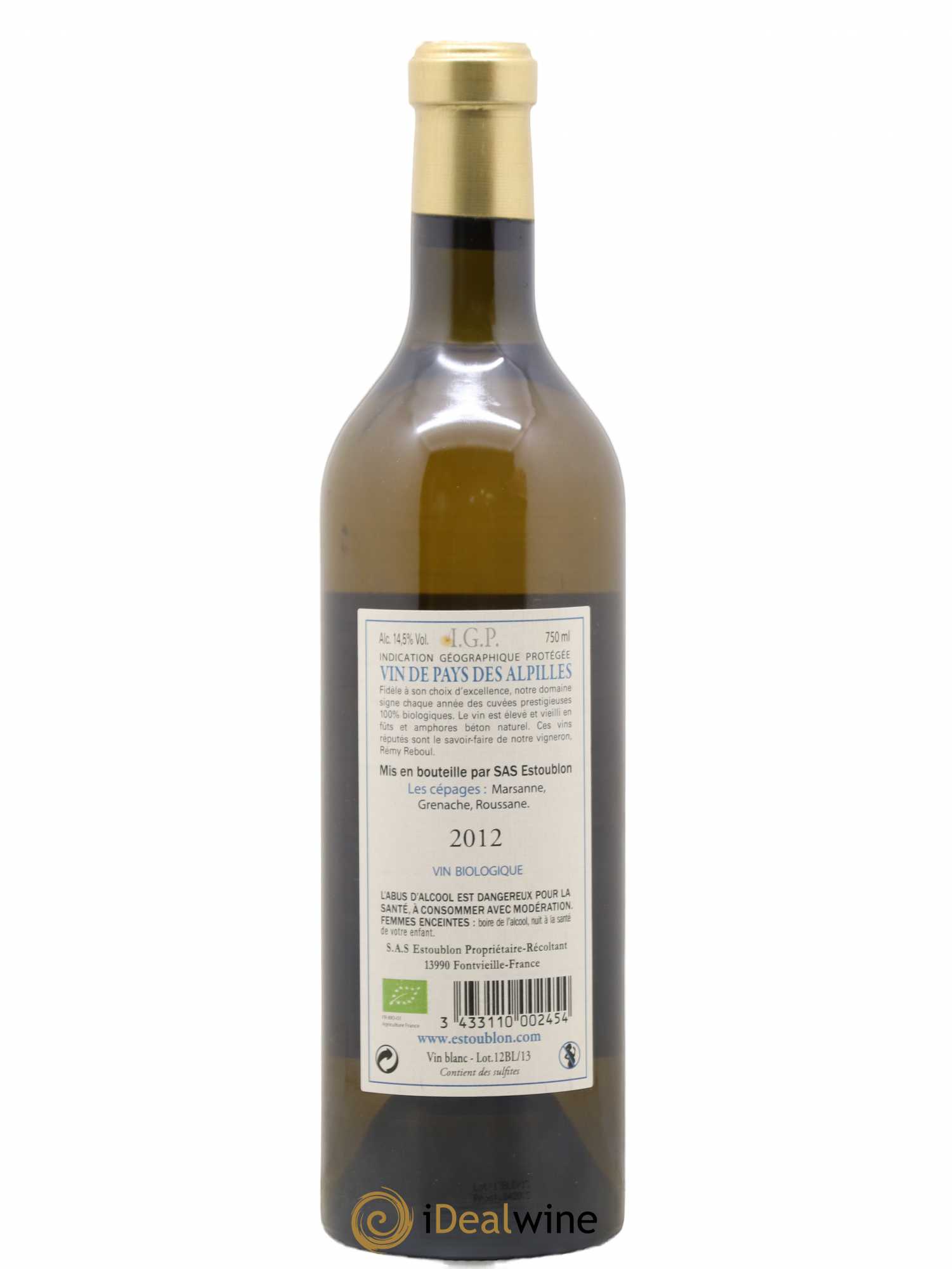 Alpilles Château d'Estoublon 2012 - Lot de 1 bouteille - 1