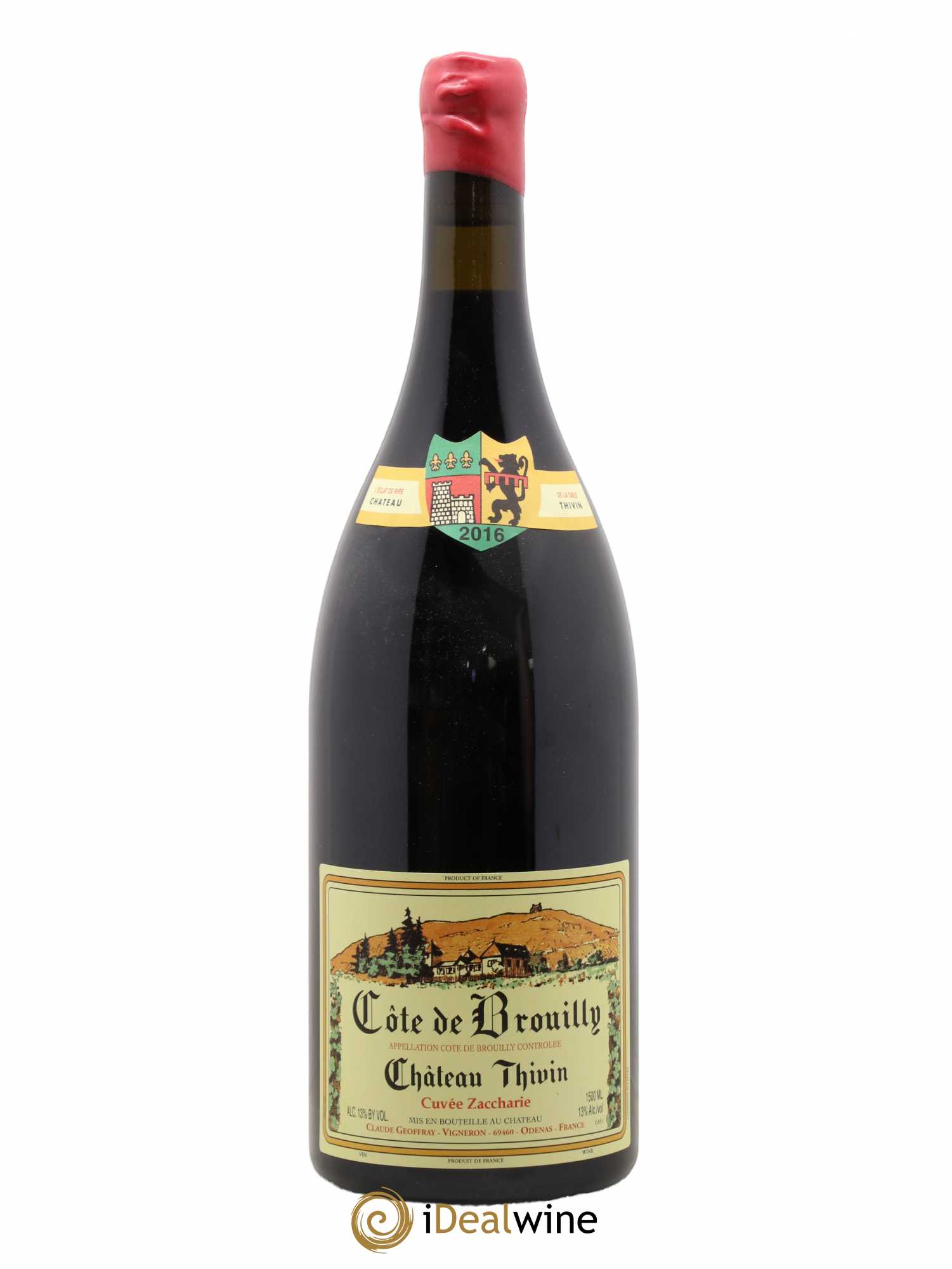 Côte de Brouilly Cuvée Zaccharie Château Thivin 2016 - Lot de 1 magnum - 0