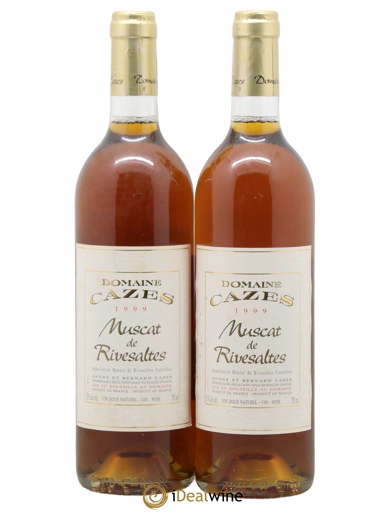 Muscat de Rivesaltes Cazes 1999 - Lot of 2 bottles - 0