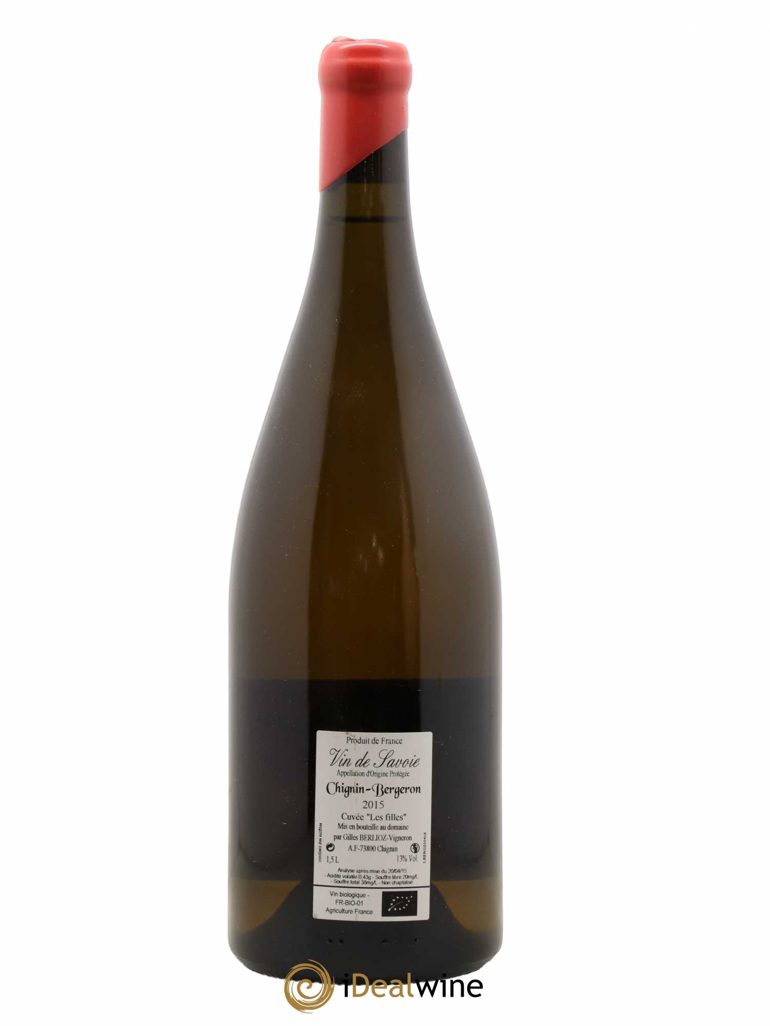 Vin de Savoie Chignin-Bergeron Les Filles Gilles Berlioz 2015 - Lot de 1 magnum - 1