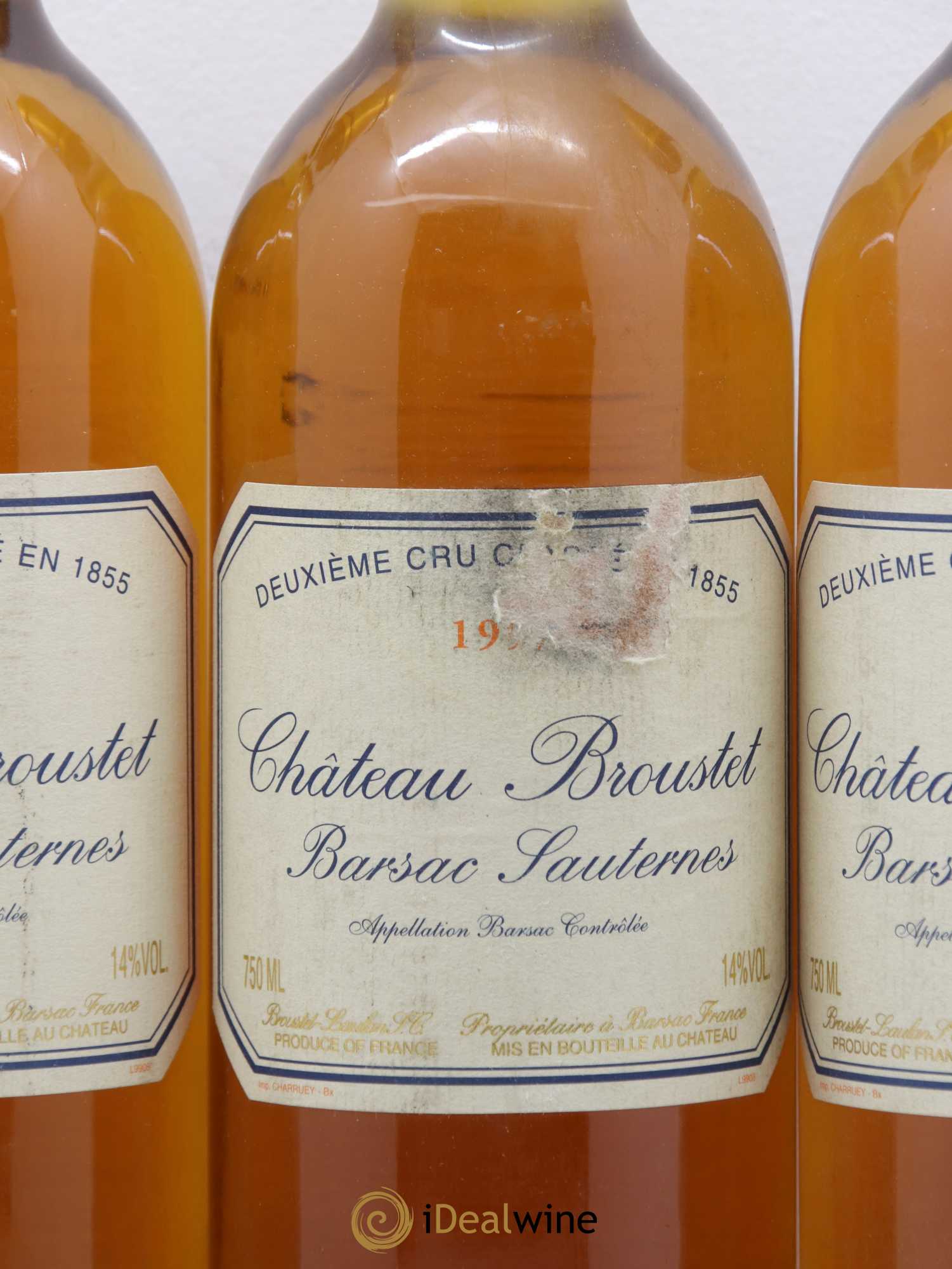 Château Broustet 2ème Grand Cru Classé 1997 - Lotto di 3 bottiglie - 1