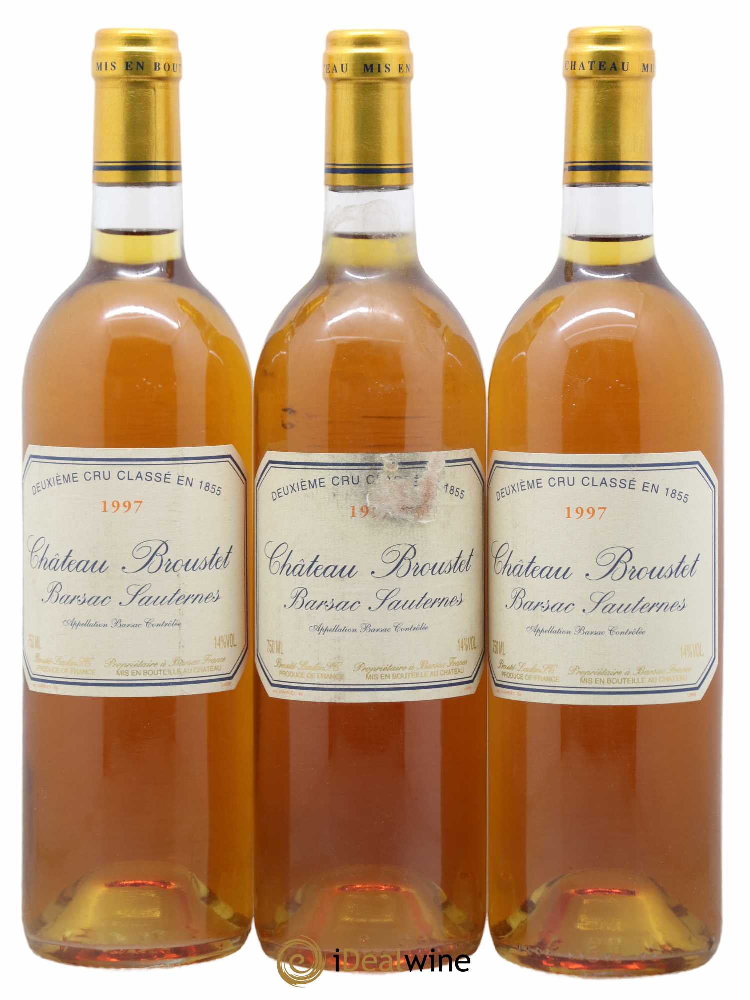 Château Broustet 2ème Grand Cru Classé 1997 - Lotto di 3 bottiglie - 0