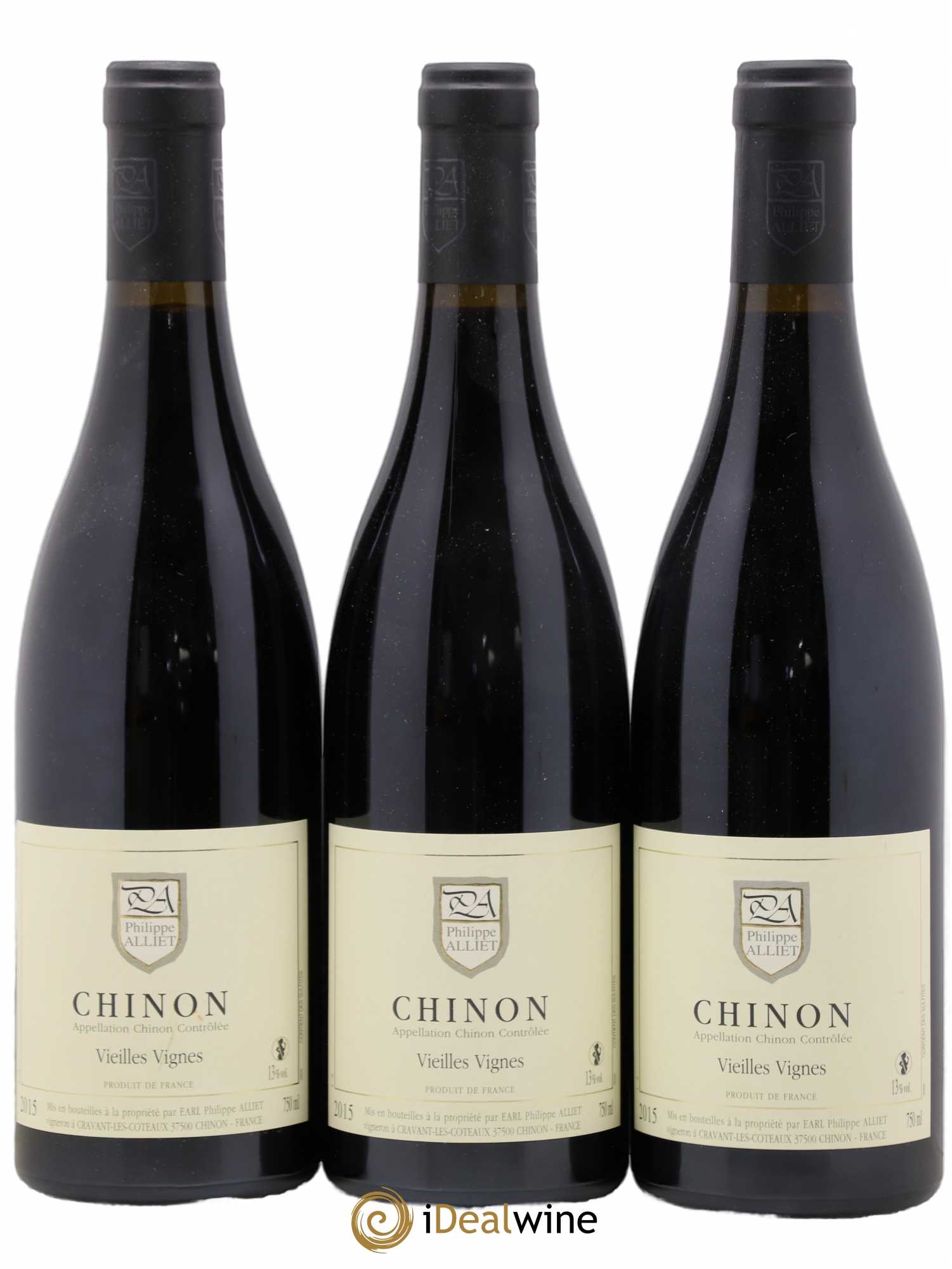Chinon Vieilles Vignes Philippe Alliet 2015 - Lot de 3 bouteilles - 0