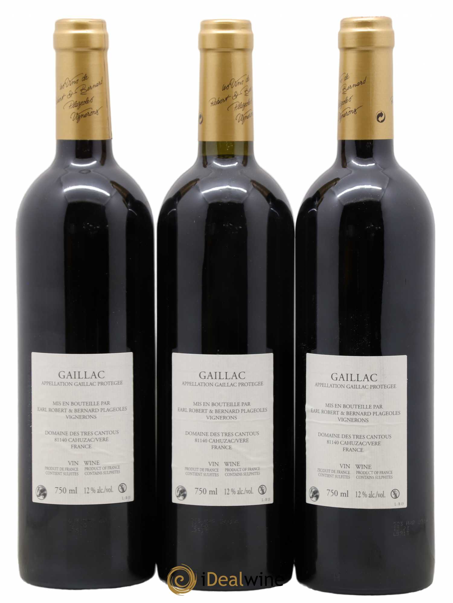 Gaillac Domaine Plageoles Braucol (sans prix de réserve) 2013 - Posten von 3 Flaschen - 1