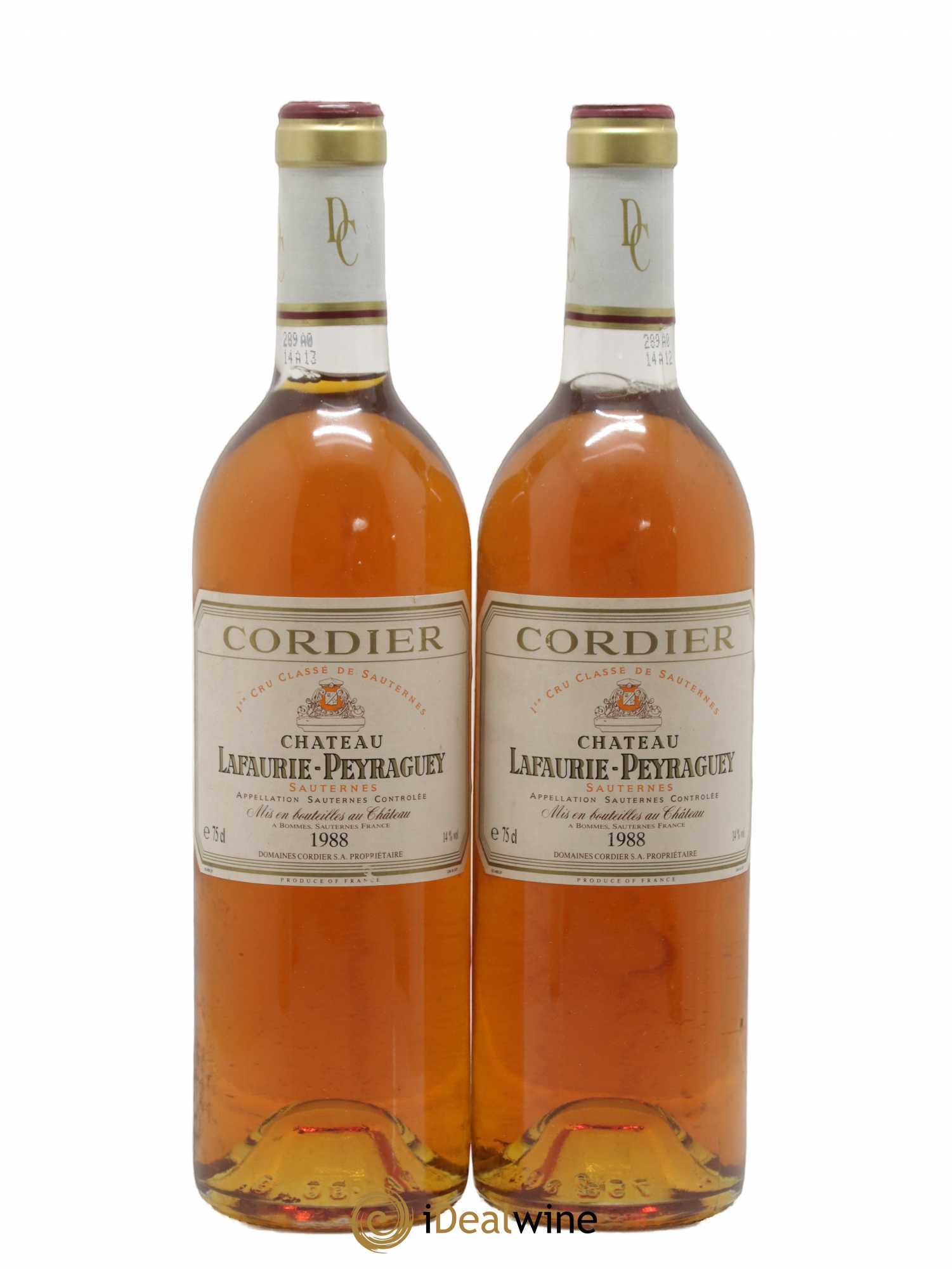 Château Lafaurie-Peyraguey 1er Grand Cru Classé 1988 - Lotto di 2 bottiglie - 0