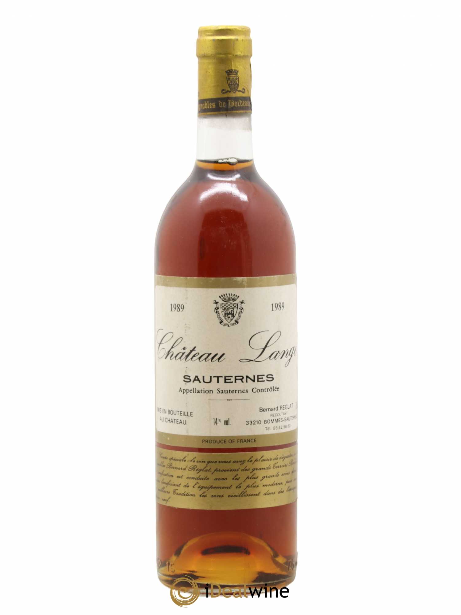 Sauternes Château Lange 1989 - Lotto di 1 bottiglia - 0
