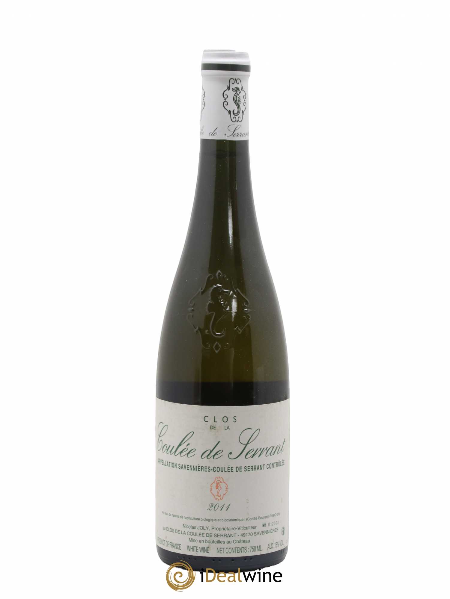 Savennières Clos de la Coulée de Serrant Vignobles de la Coulée de Serrant - Nicolas Joly 2011 - Lot de 1 bouteille - 0