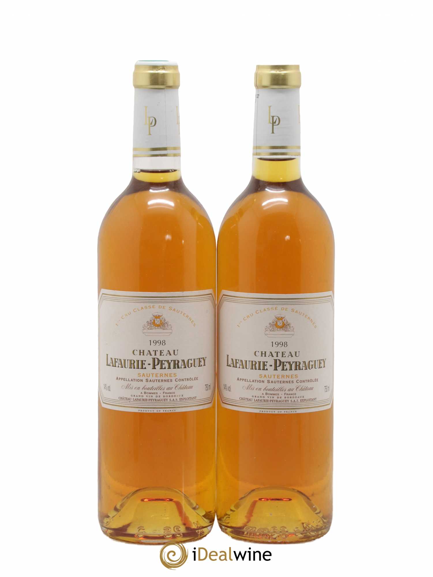 Château Lafaurie-Peyraguey 1er Grand Cru Classé 1998 - Lotto di 2 bottiglie - 0