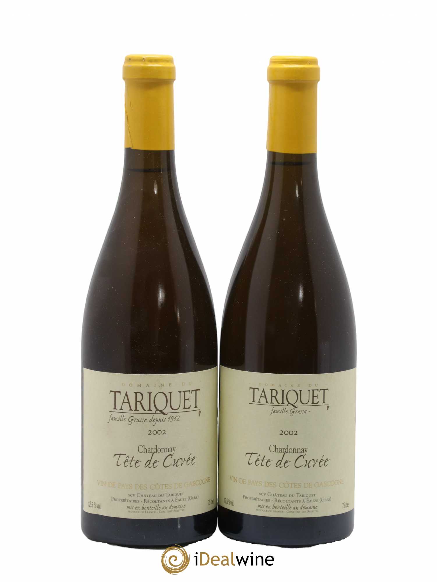 Côtes de Gascogne (VDP des Côtes de Gascogne) Chardonnay Tête de Cuvée Domaine Tariquet (sans prix de réserve) 2002 - Posten von 2 Flaschen - 0