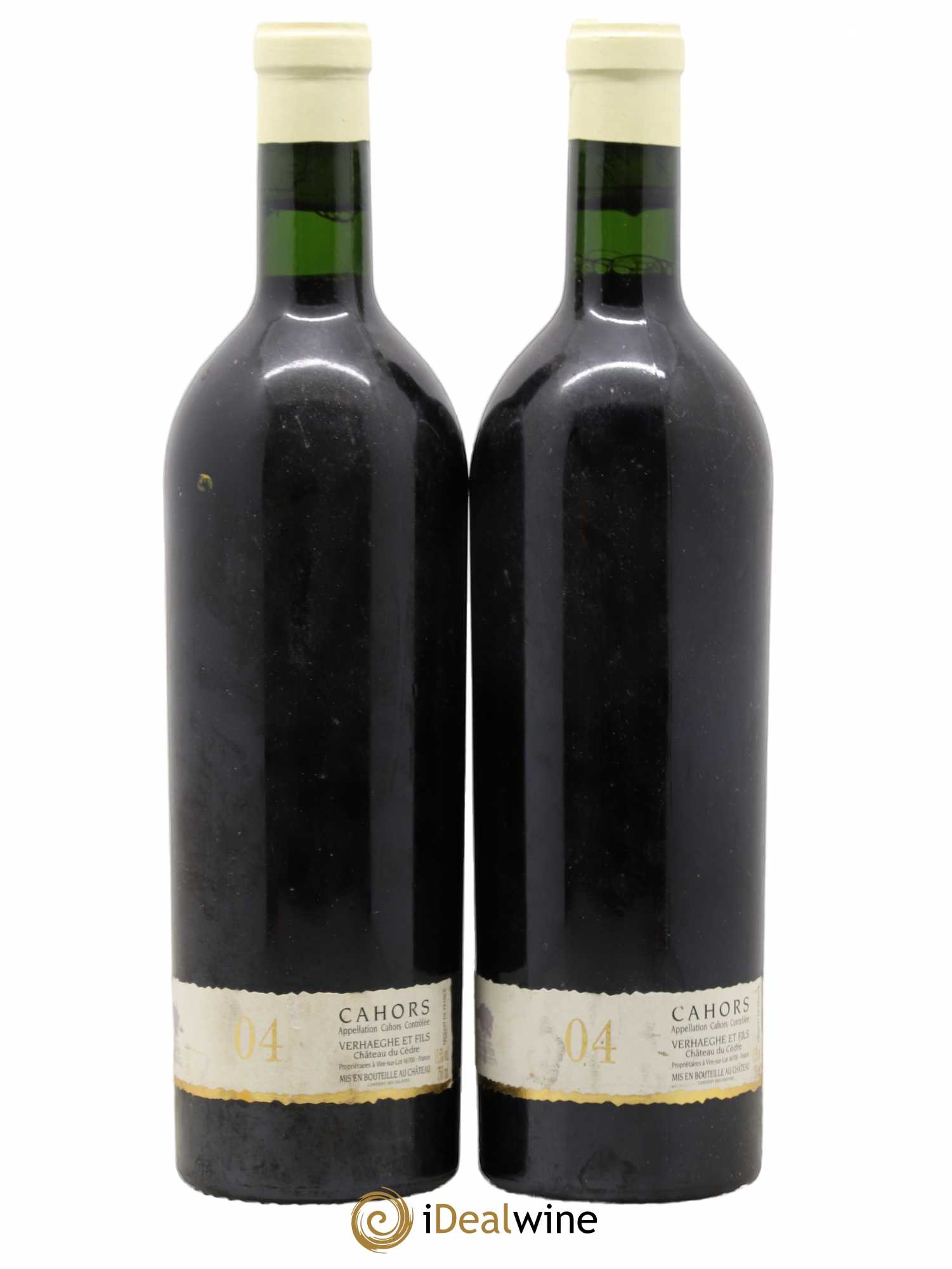 Cahors Château du Cèdre GC Pascal et Jean-Marc Verhaeghe 2004 - Lot de 2 bouteilles - 1