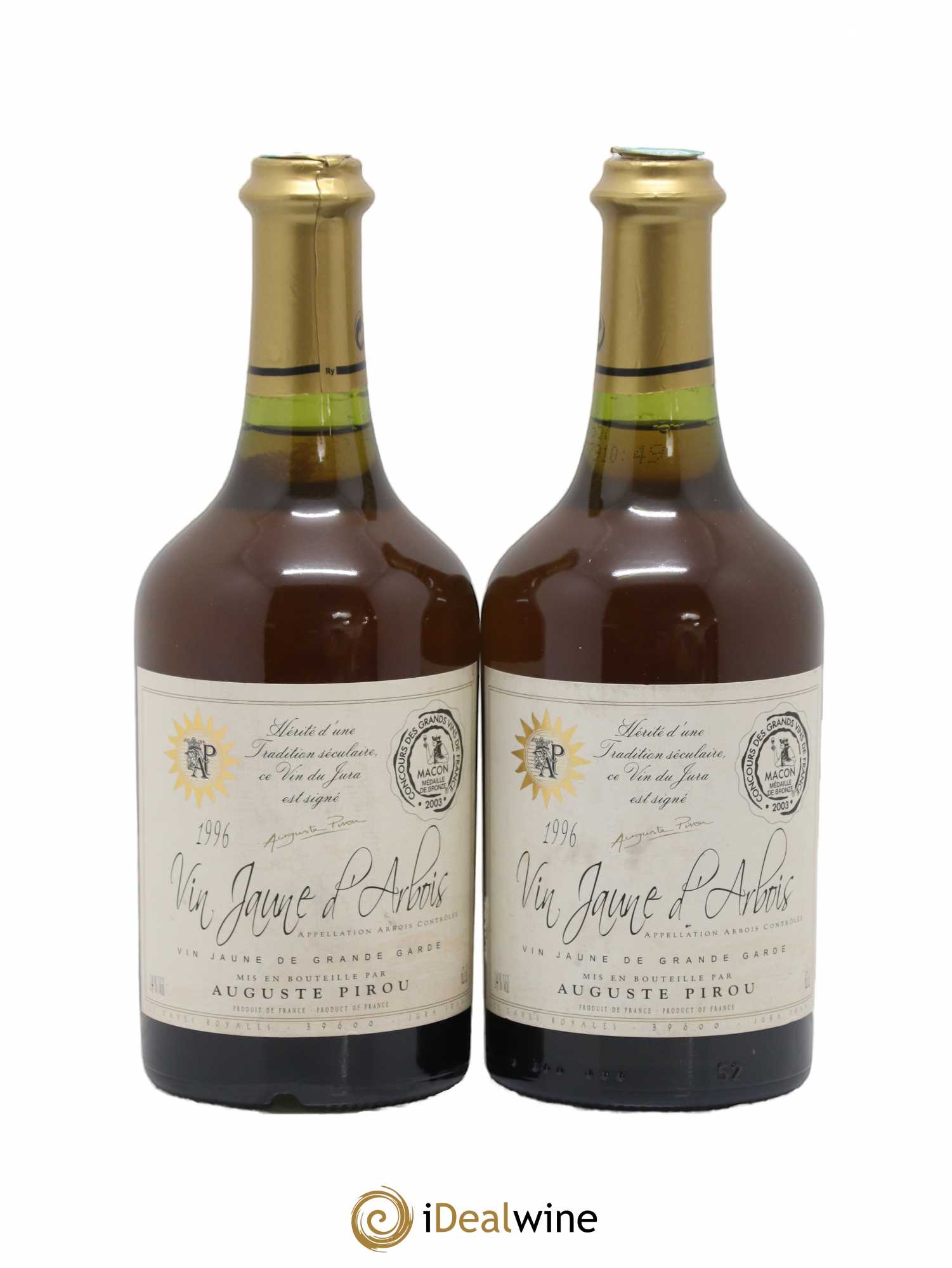 Arbois Vin Jaune Grande Garde Auguste Pirou 1996 - Posten von 2 Flaschen - 0