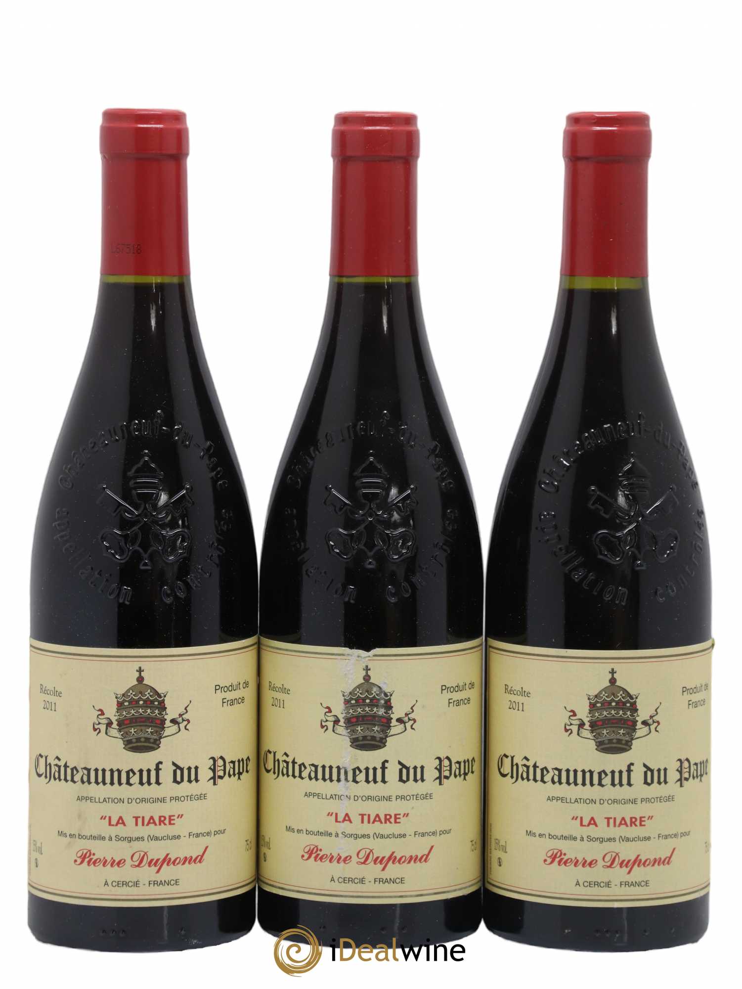 Châteauneuf-du-Pape La Tiare Pierre Dupond 2011 - Posten von 3 Flaschen - 0