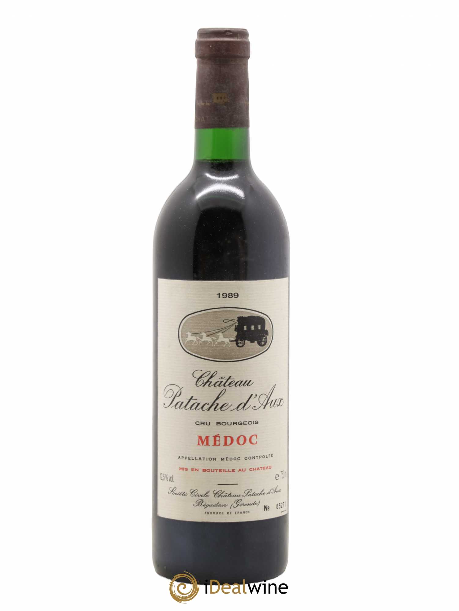 Château Patache d'Aux Cru Bourgeois 1989 - Lot de 1 bouteille - 0
