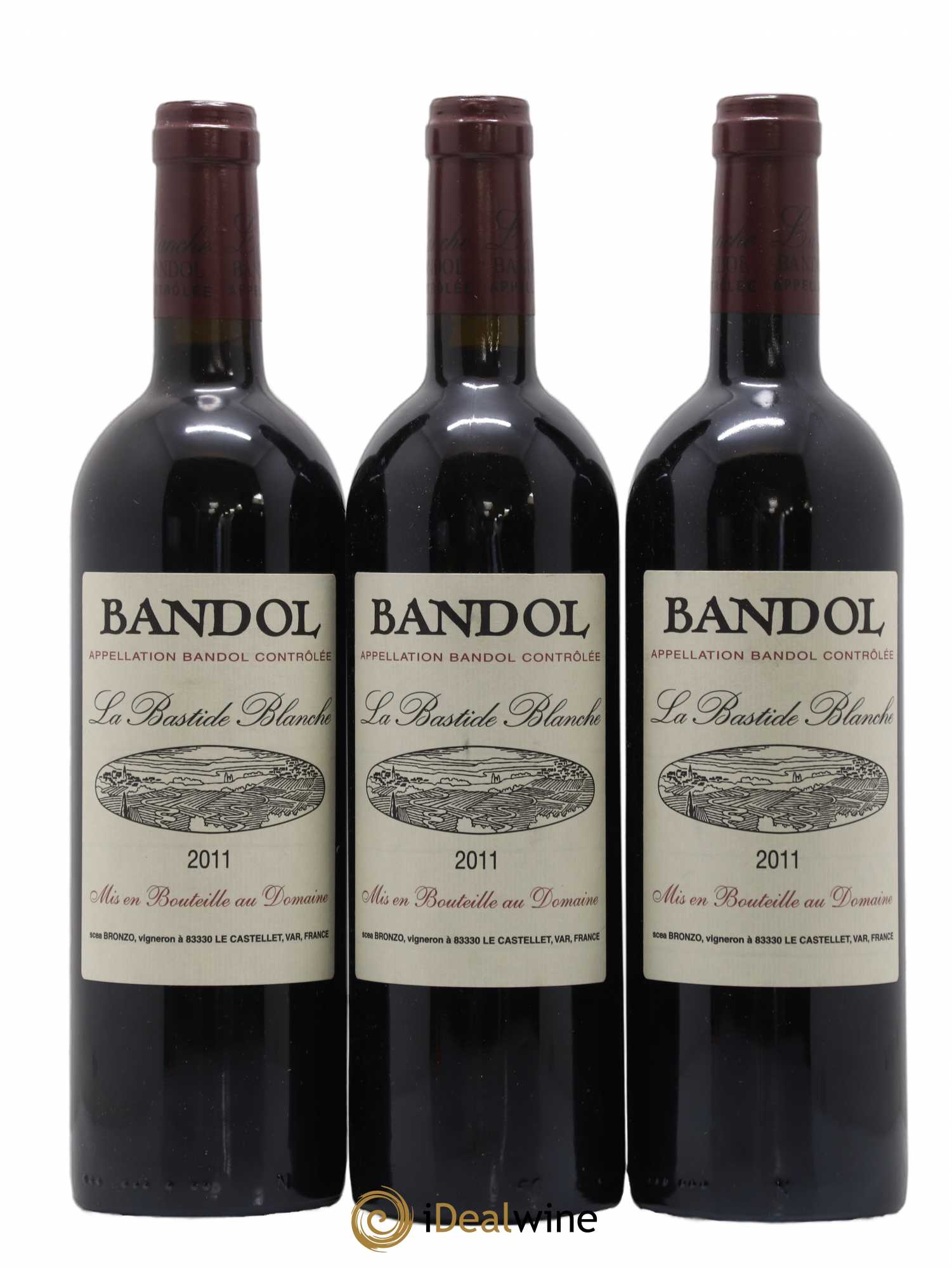 Bandol La Bastide Blanche Famille Bronzo 2011 - Lot de 3 bouteilles - 0