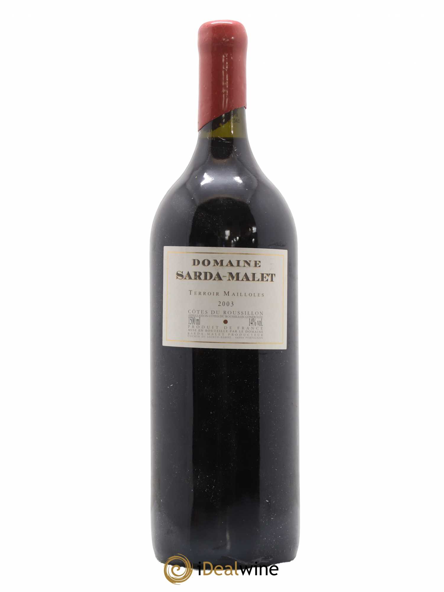 Côtes du Roussillon Domaine Sarda-Malet Terroir de Mailloles Jérôme Malet 2003 - Lot de 1 magnum - 0
