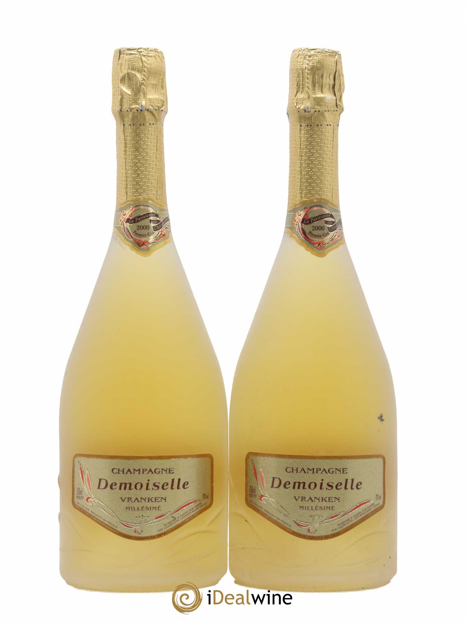 Champagne Vranken La Demoiselle Premier Cru 2000 - Posten von 2 Flaschen - 0