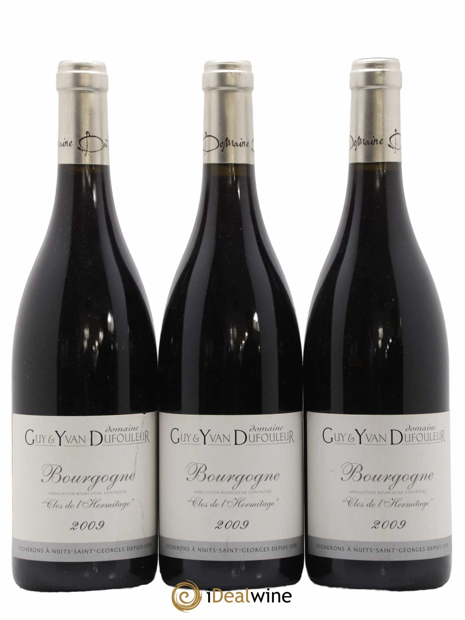 Bourgogne Clos De L'Hermitage Guy Et Yvan Dufouleur 2009 - Posten von 3 Flaschen - 0