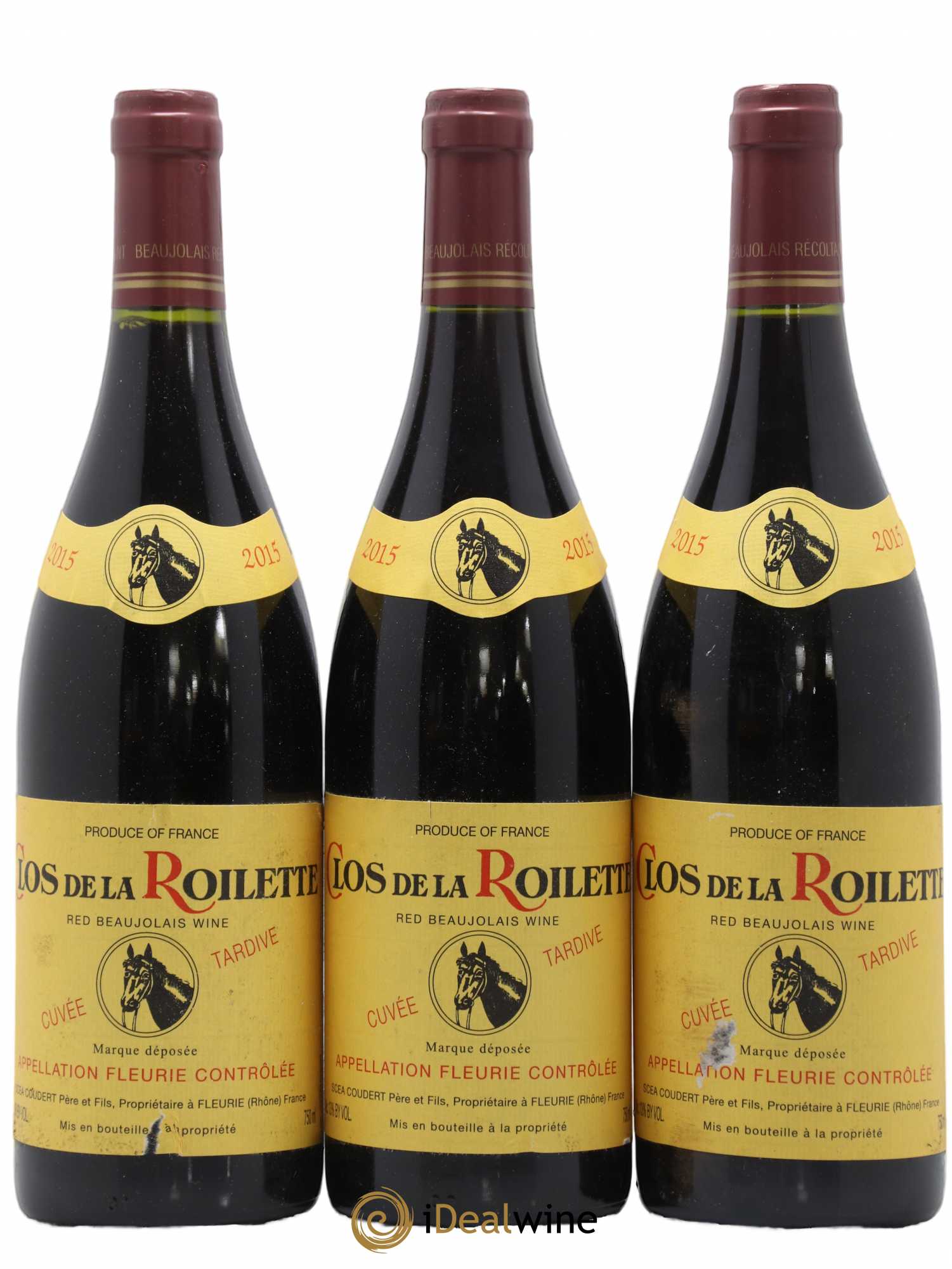 Fleurie Cuvée Tardive Clos de la Roilette (sans prix de réserve) 2015 - Lot de 3 bouteilles - 0