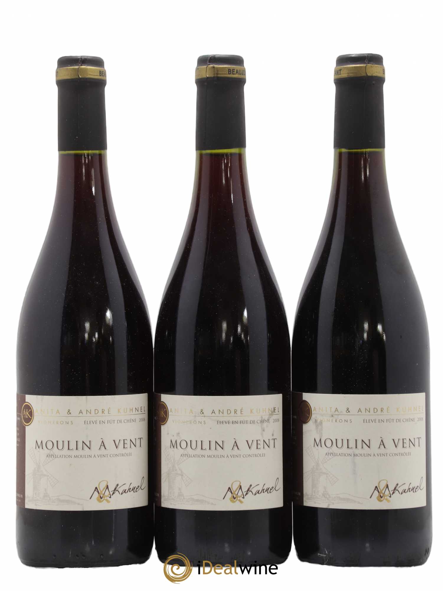 Moulin-à-Vent Anita et Andre Kuhnel (sans prix de réserve) 2008 - Posten von 3 Flaschen - 0