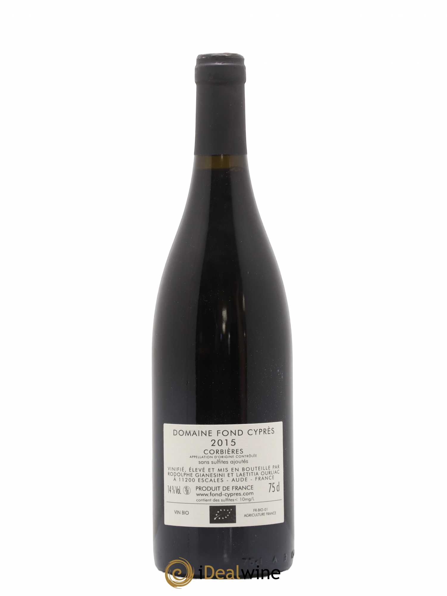Corbières Fond Cypres 2015 - Lot de 1 bouteille - 1