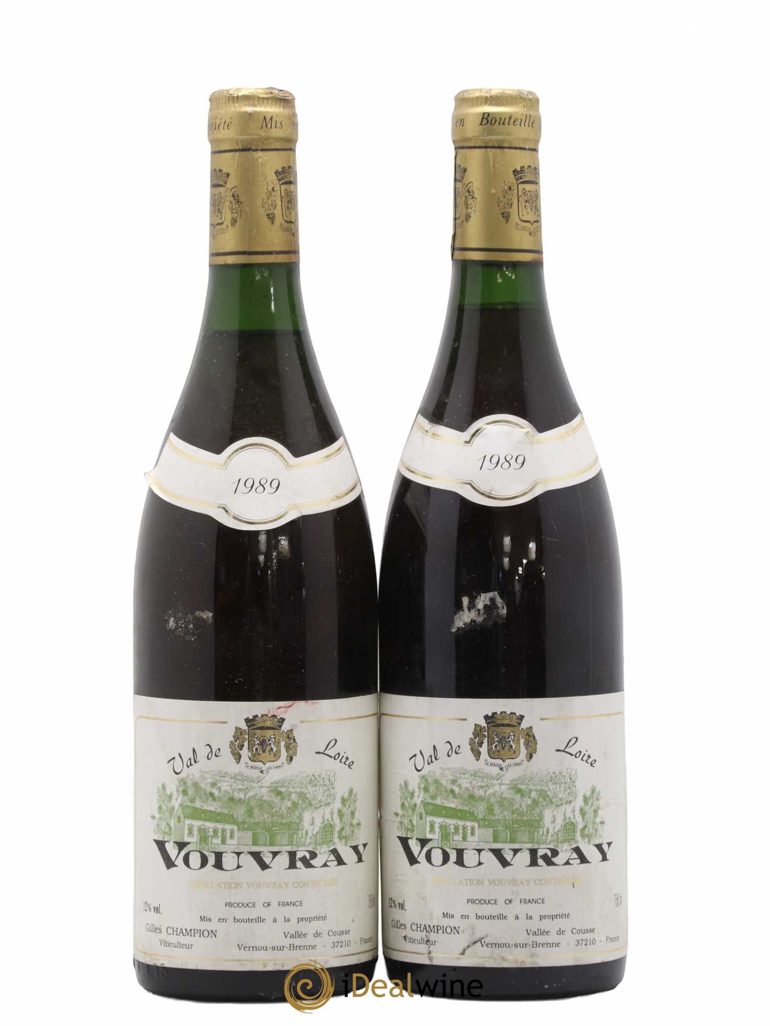 Vouvray Gilles Champion 1989 - Posten von 2 Flaschen - 0