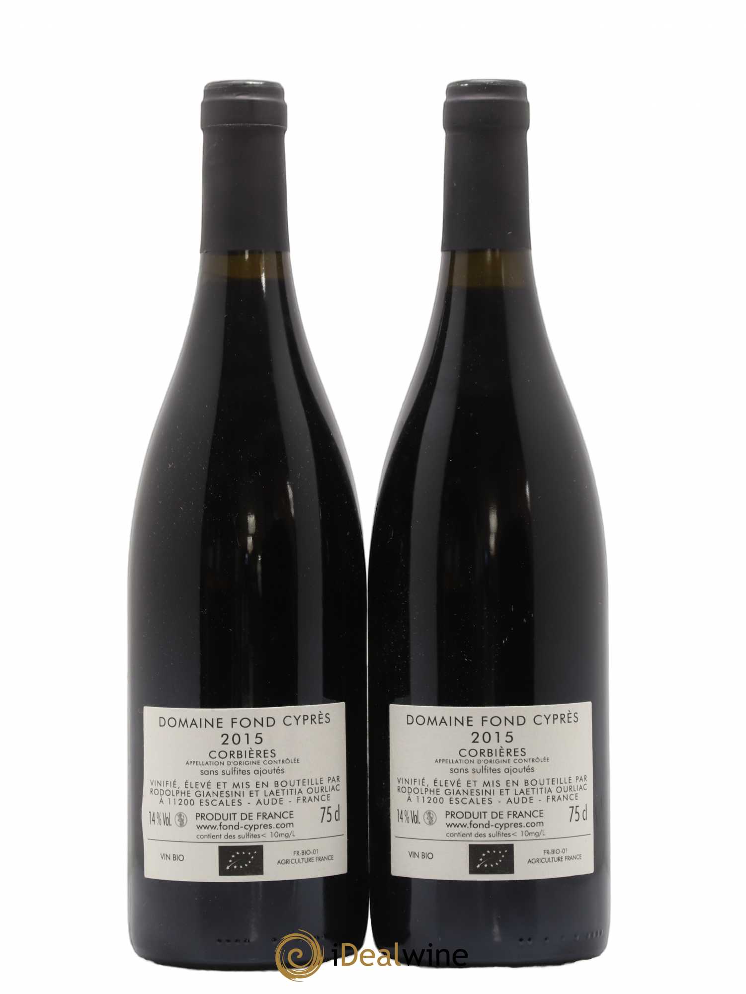 Corbières Fond Cypres 2015 - Lot de 2 bouteilles - 1