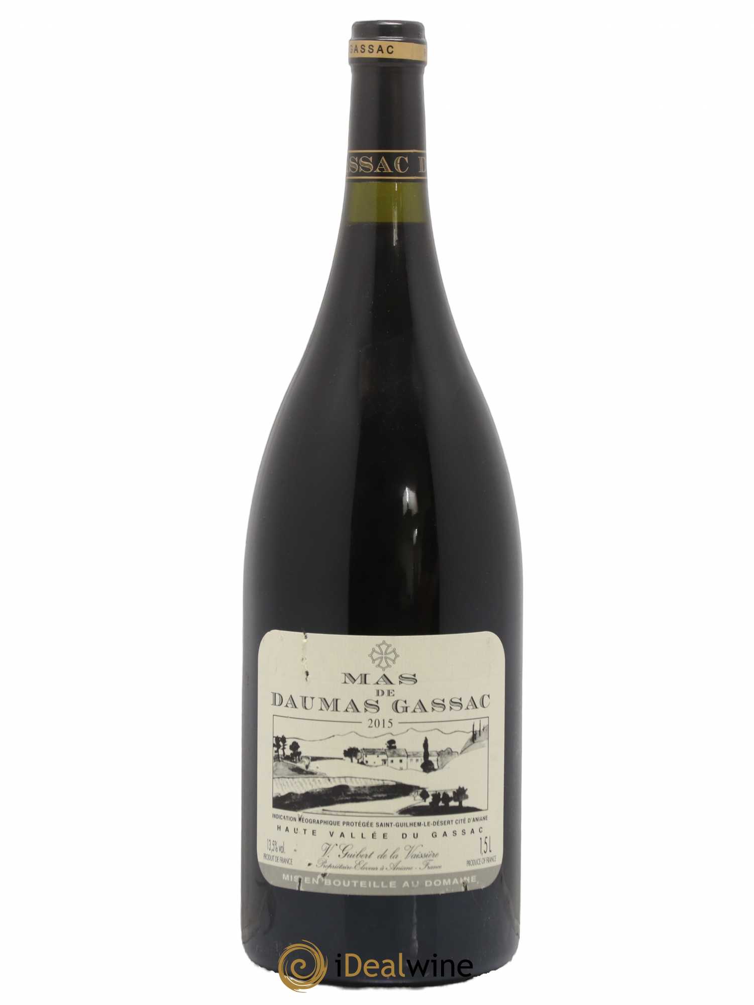 Saint-Guilhem-le-Désert - Cité d'Aniane Mas Daumas Gassac Famille Guibert de La Vaissière 2015 - Lot de 1 magnum - 0